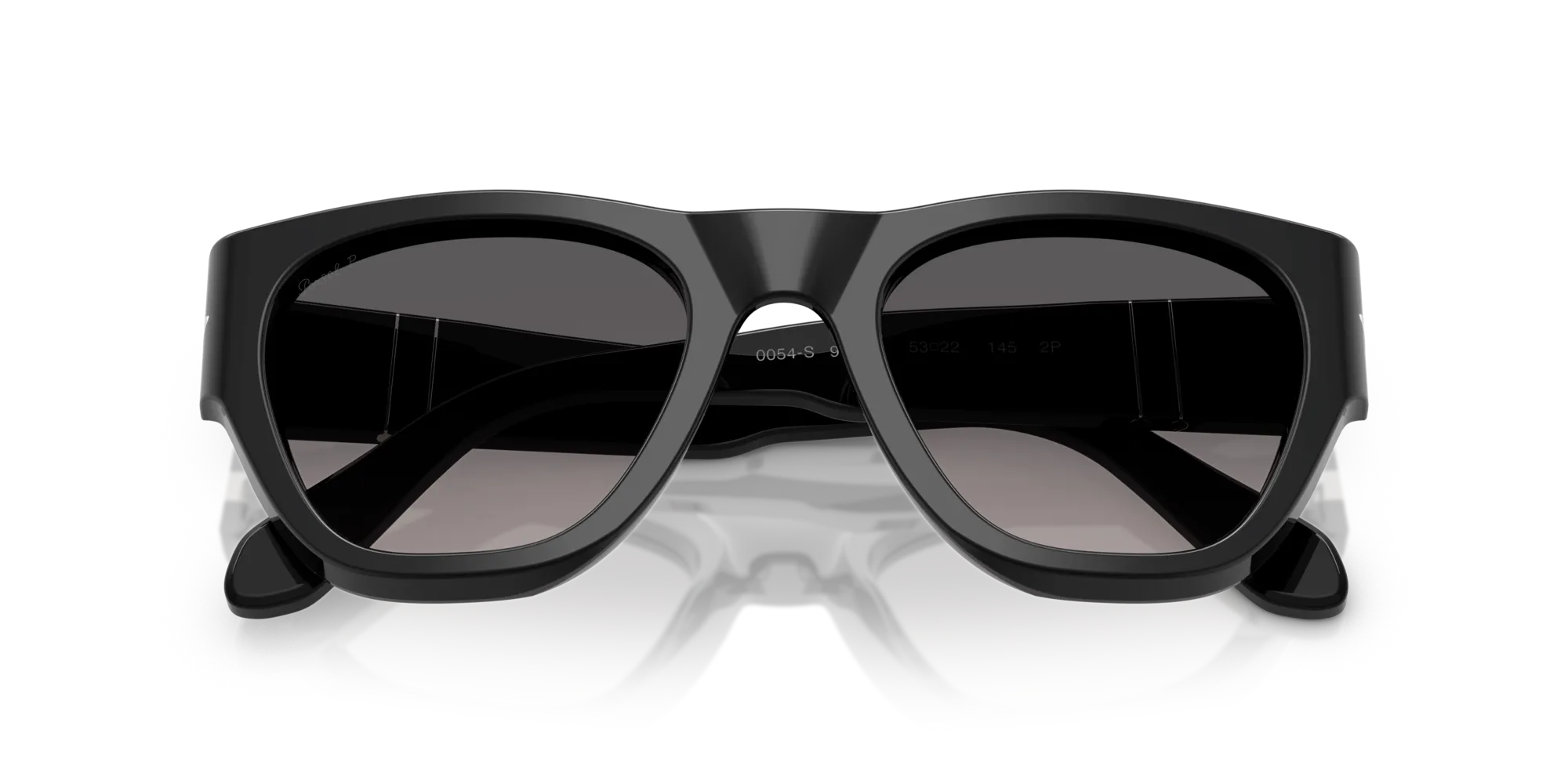 Persol PO0054S 95/M3 Occhiali da sole Acetato Nero Grigio Pillow Polarizzata Sfumato - immagine 2