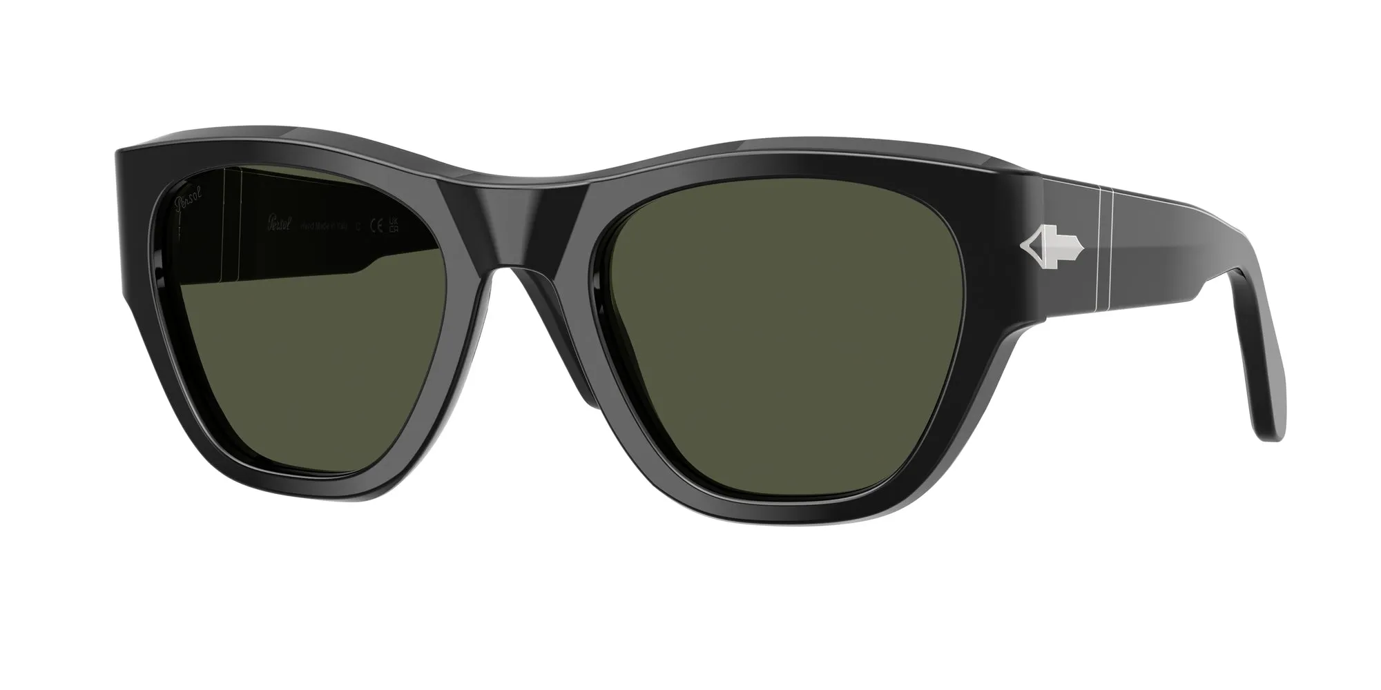 Persol PO0054S 95/31 Occhiali da sole Acetato Nero Verde Pillow Normale - immagine 1