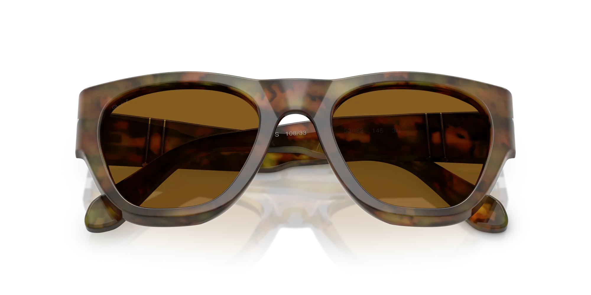 Persol PO0054S 108/33 Occhiali da sole Acetato Tartaruga Marrone Pillow Normale - immagine 2