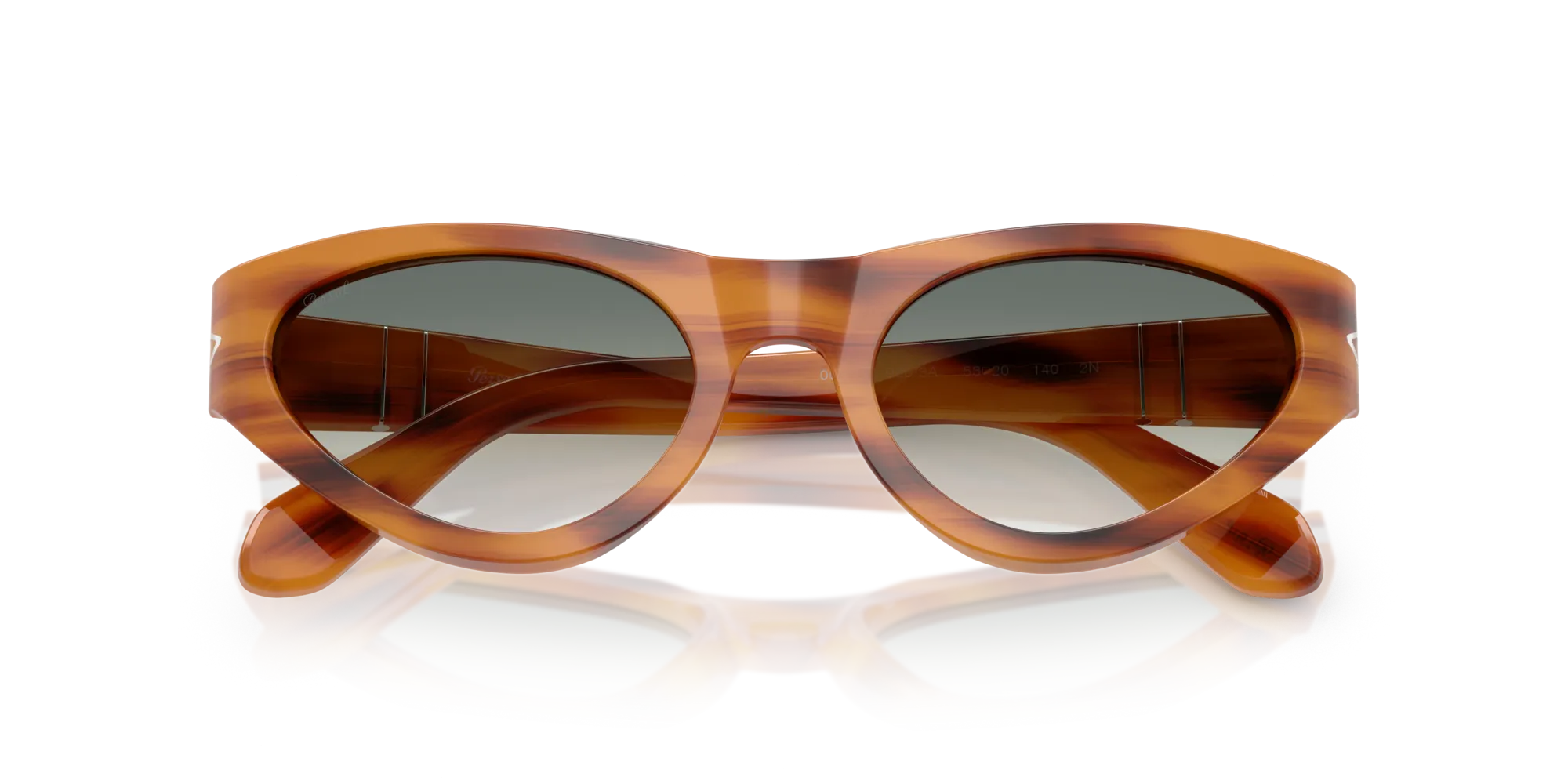 Persol PO0052S 960/3A Occhiali da sole Acetato Tartaruga Verde Farfalla Normale Sfumato - immagine 2