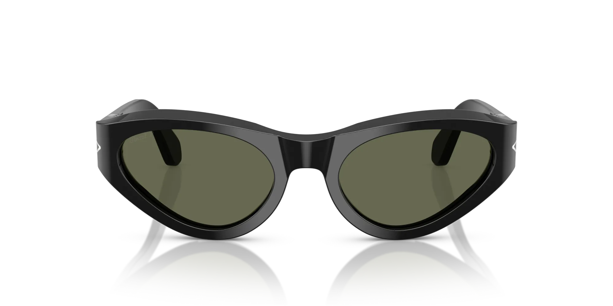 Persol PO0052S 95/58 Occhiali da sole Acetato Nero Verde Farfalla Polarizzata - immagine 3