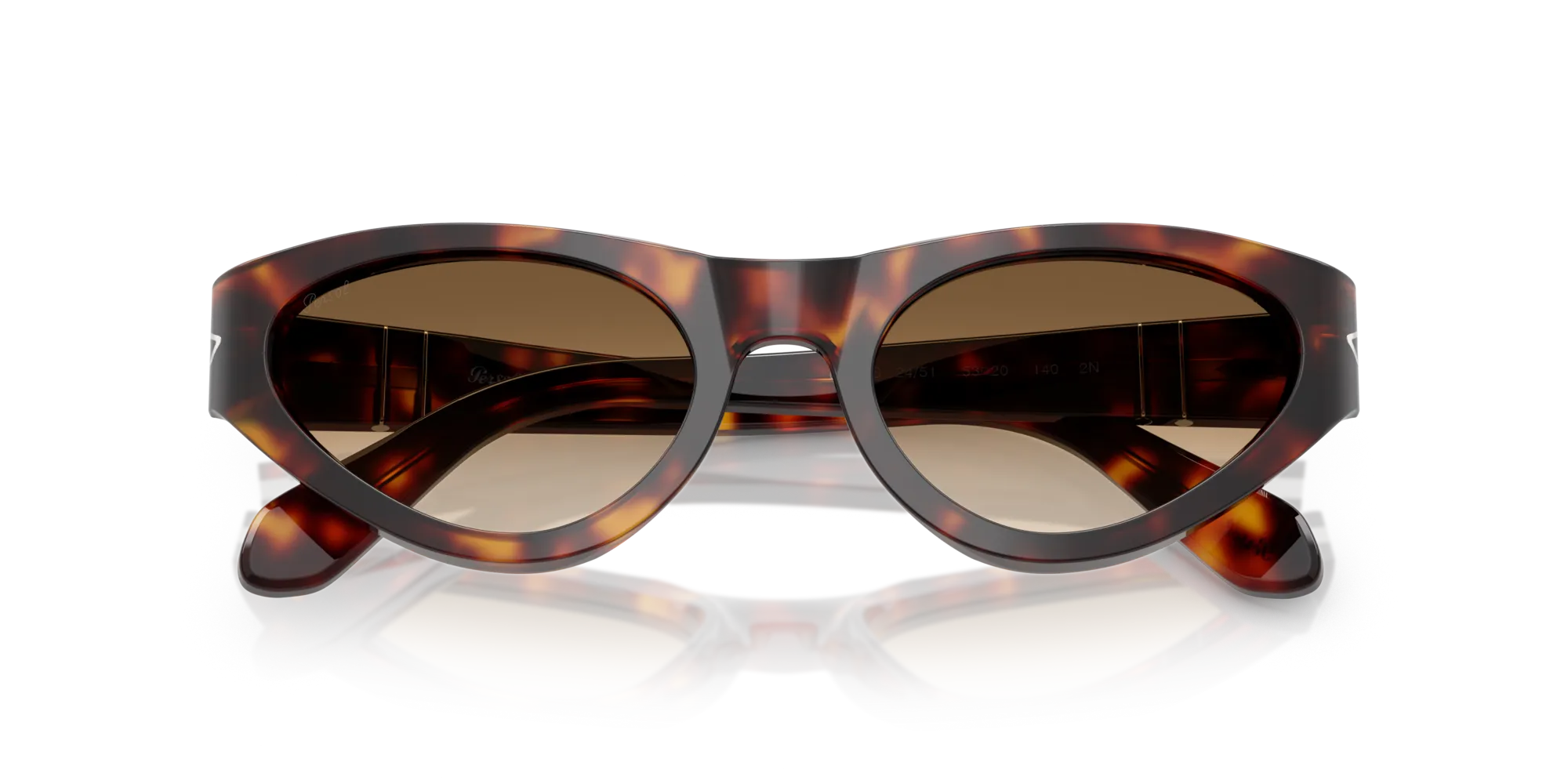 Persol PO0052S 24/51 Occhiali da sole Acetato Tartaruga Marrone Farfalla Normale Sfumato - immagine 2