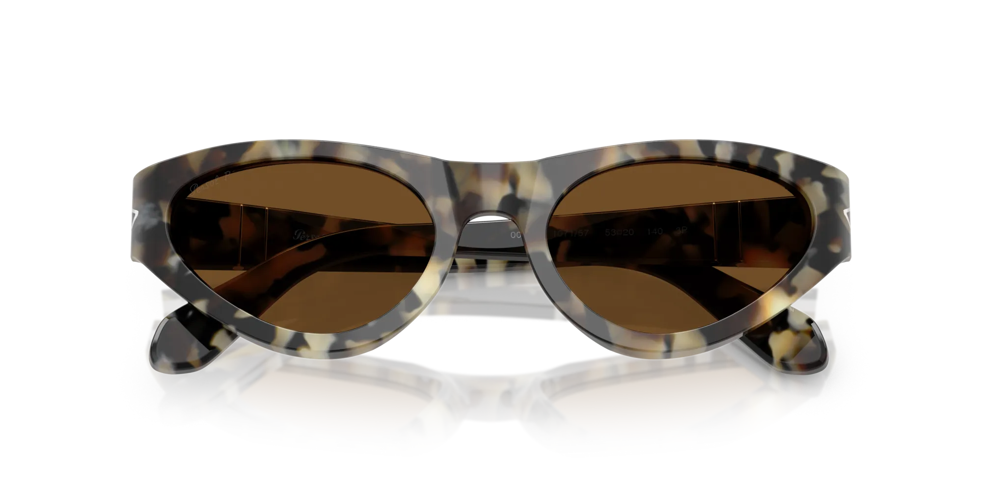 Persol PO0052S 107157 Occhiali da sole Acetato Tartaruga Marrone Farfalla Polarizzata - immagine 2