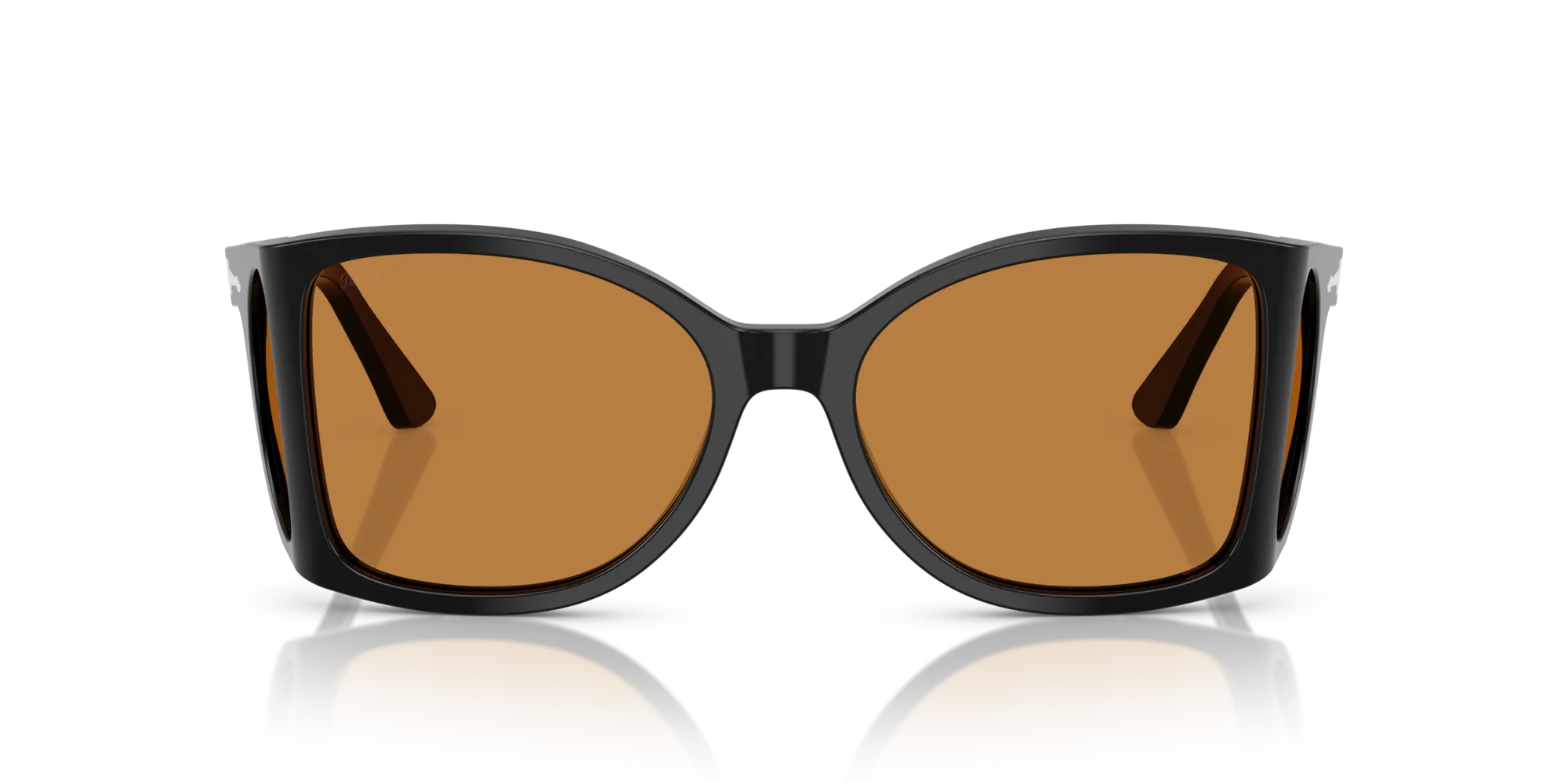 Persol PO0005 95/53 Occhiali da sole Acetato Nero Giallo Squadrata Normale - immagine 3