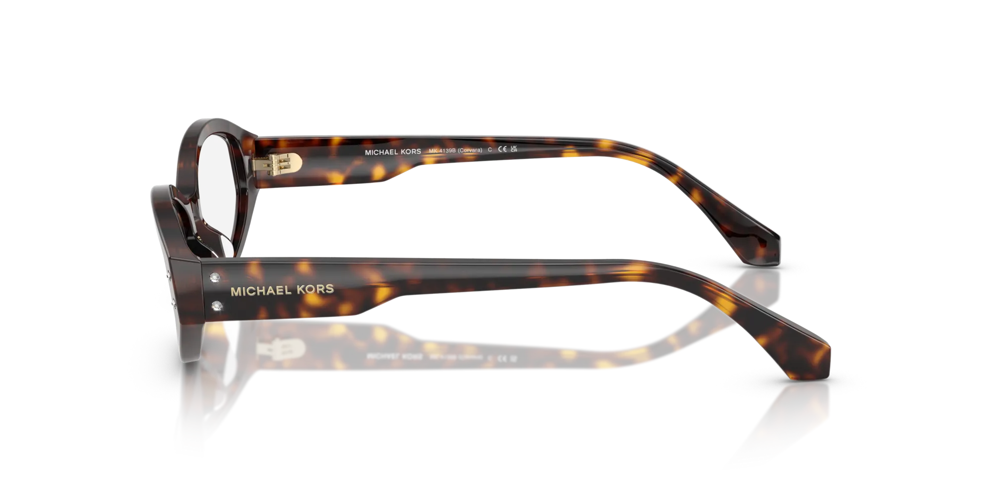 Michael Kors MK4139B CORVARA 3006 Montature da vista Acetato Tartaruga Rotonda Normale - immagine 4
