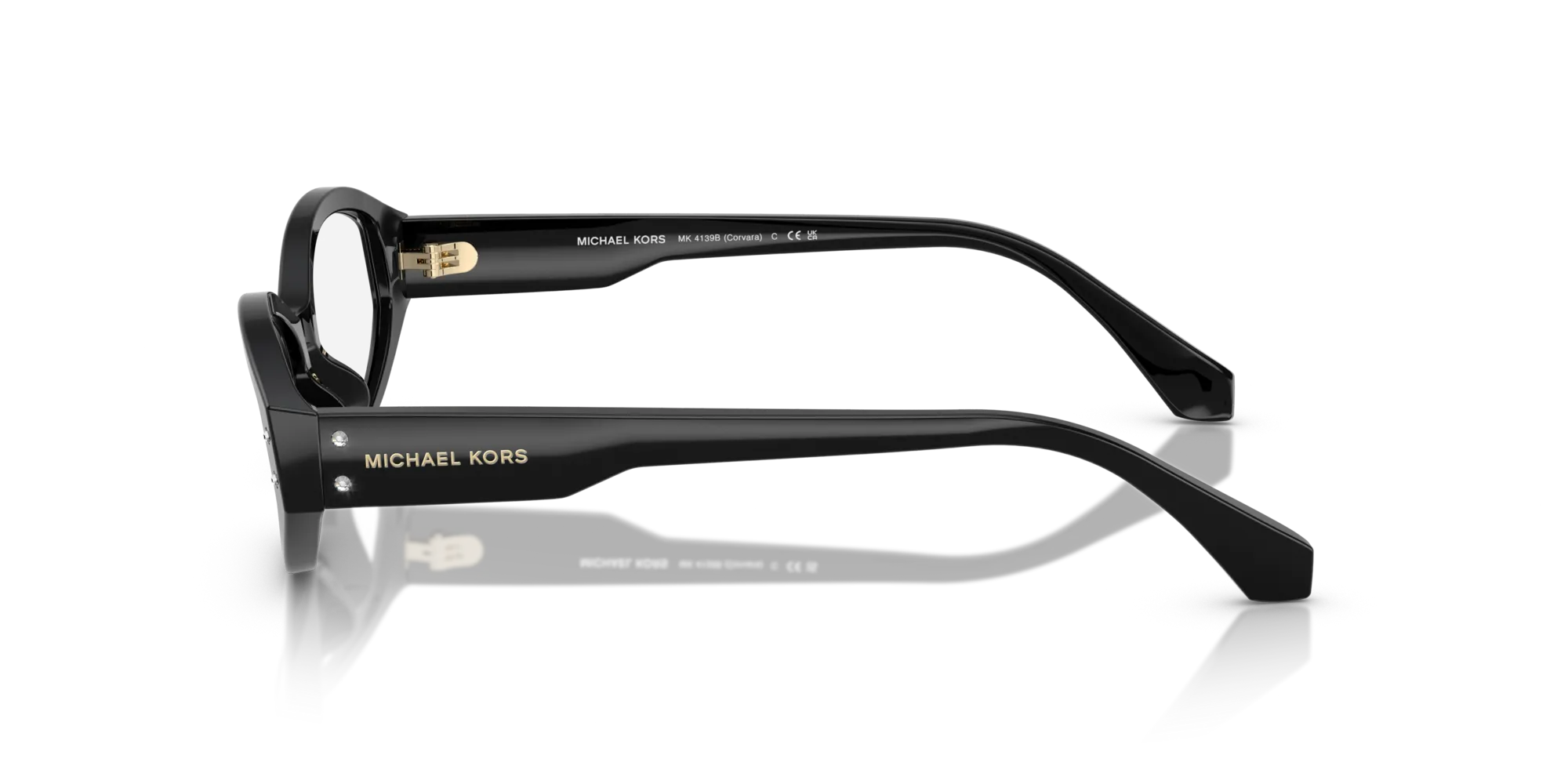 Michael Kors MK4139B CORVARA 3005 Montature da vista Acetato Nero Rotonda Normale - immagine 4