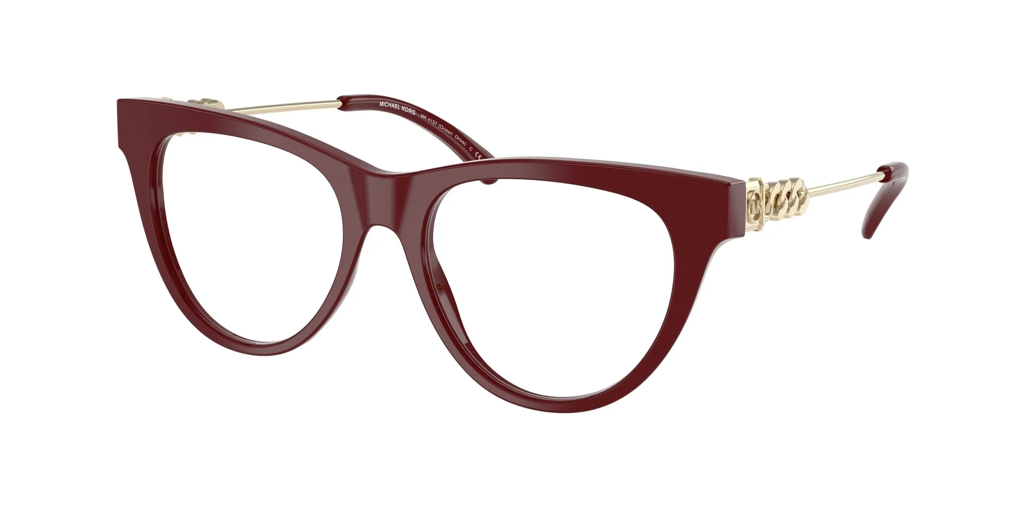 Michael Kors MK4137 OCEAN DRIVE 4004 Montature da vista Acetato Rosso Cat Eye Normale - immagine 1
