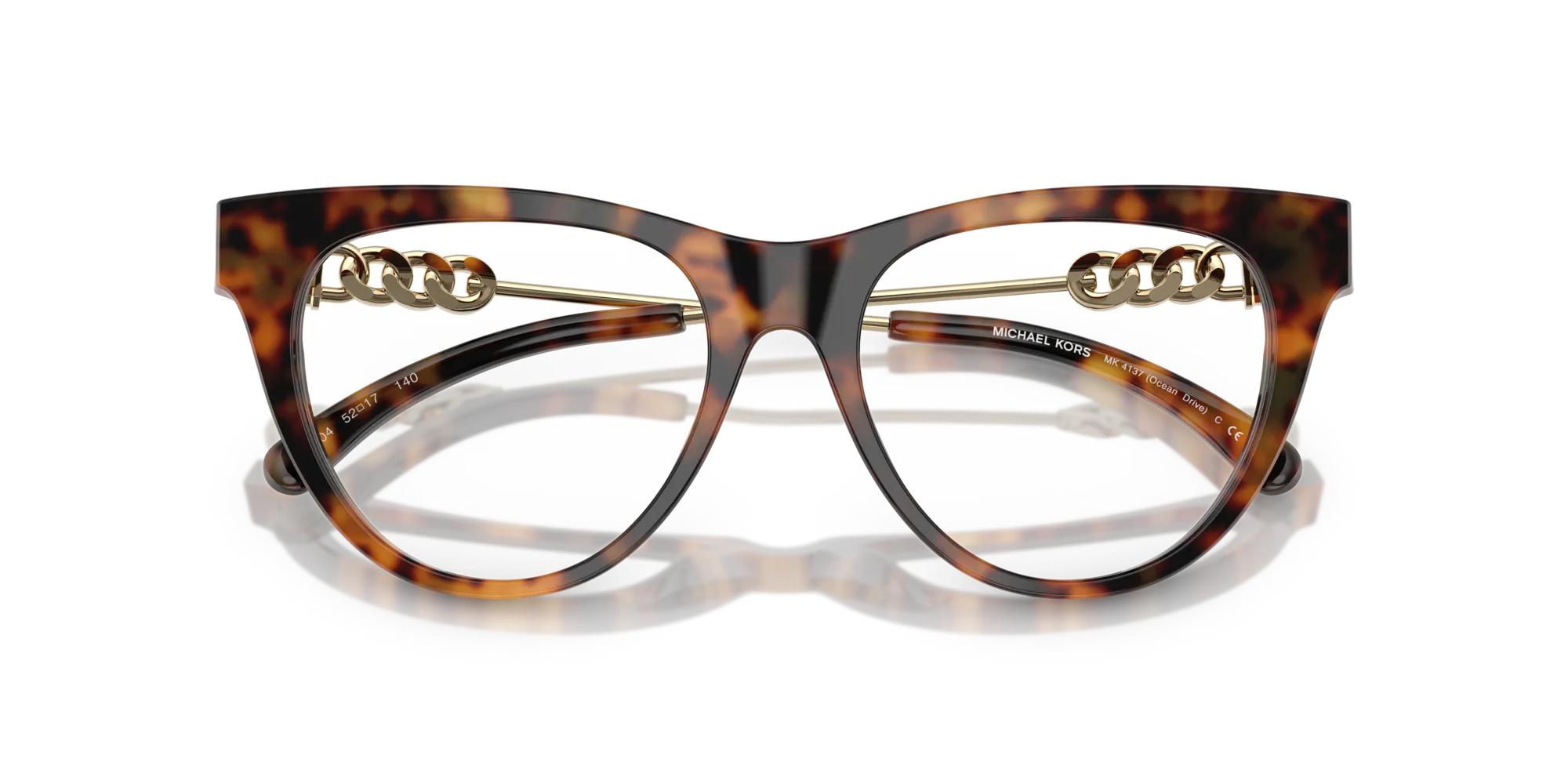 Michael Kors MK4137 OCEAN DRIVE 3904 Montature da vista Acetato Tartaruga Cat Eye Normale - immagine 2