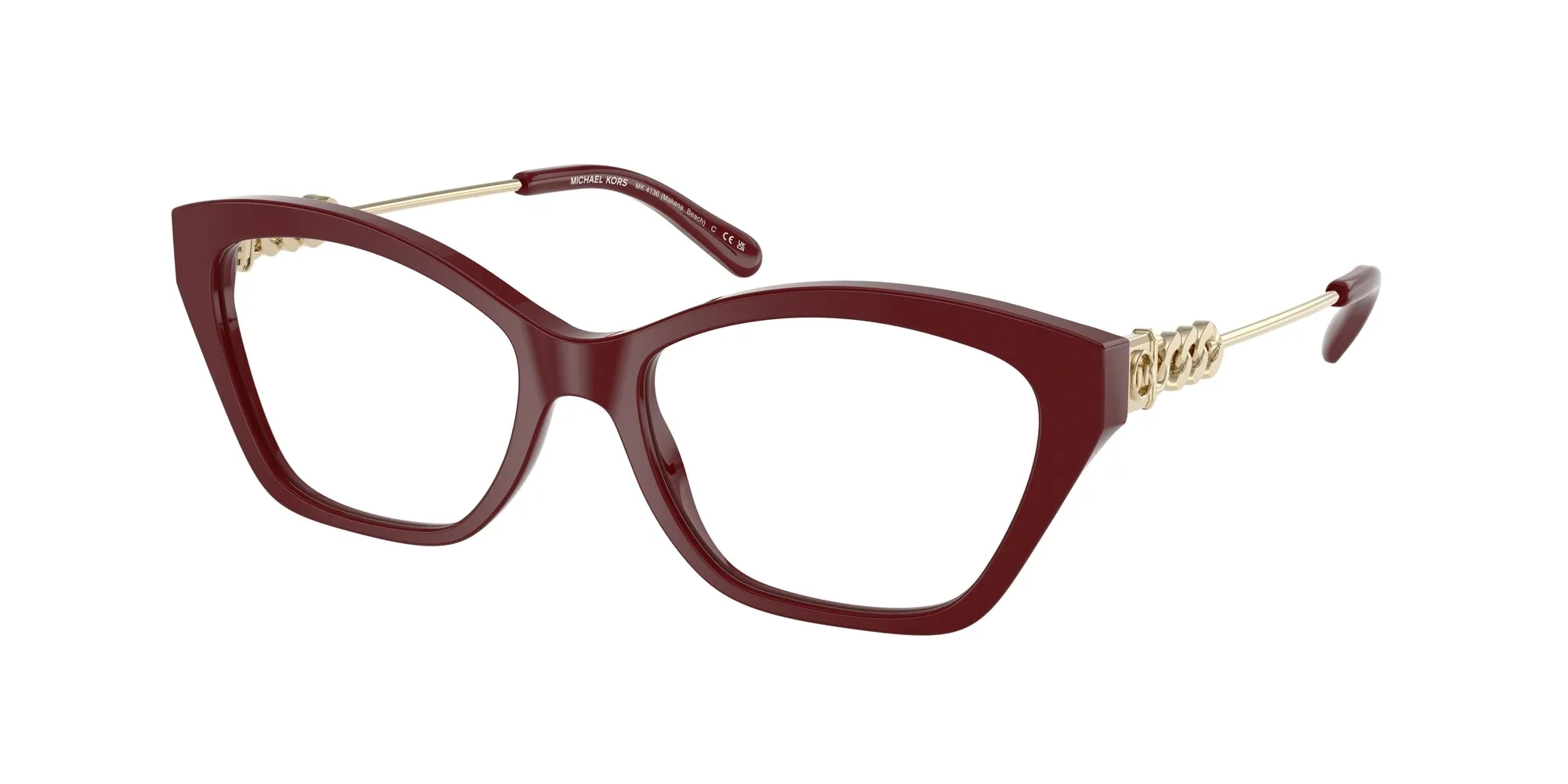 Michael Kors MK4136 MAKENA BEACH 4004 Montature da vista Acetato Rosso Squadrata Normale - immagine 1