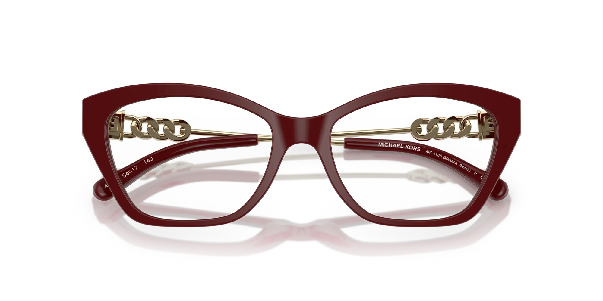 Michael Kors MK4136 MAKENA BEACH 4004 Montature da vista Acetato Rosso Squadrata Normale - immagine 2