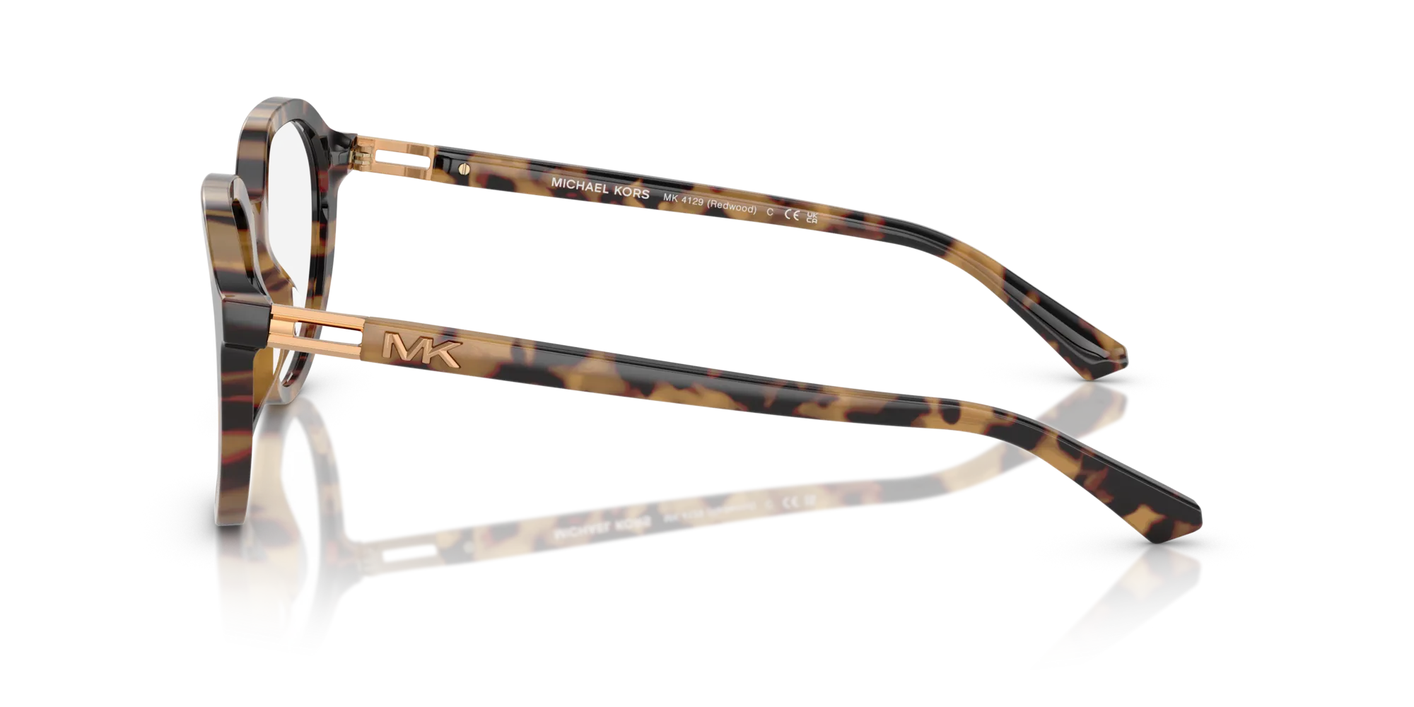 Michael Kors MK4129 REDWOOD 4006 Montature da vista Acetato Tartaruga Rotonda Normale - immagine 4