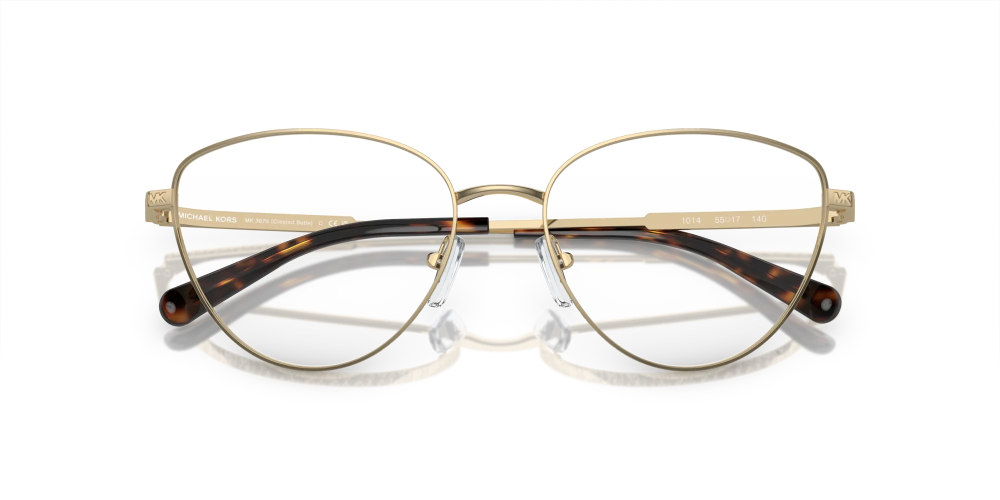 Michael Kors MK3070 CRESTED BUTTE 1014 Montature da vista Metallo Oro Cat Eye Normale - immagine 2