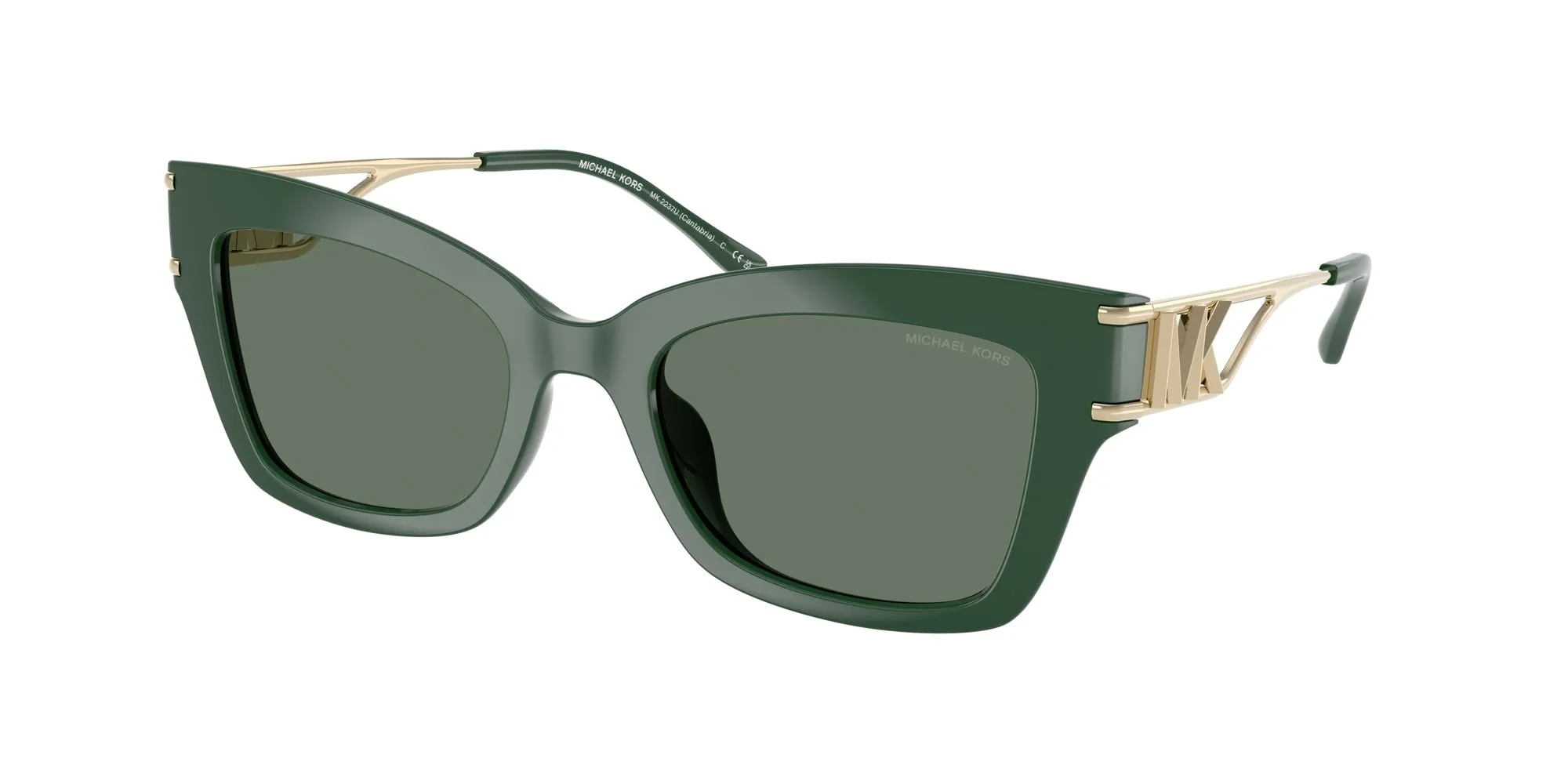 Michael Kors MK2237U CANTABRIA 40063H Occhiali da sole Iniettato Verde Verde Farfalla Normale - immagine 1