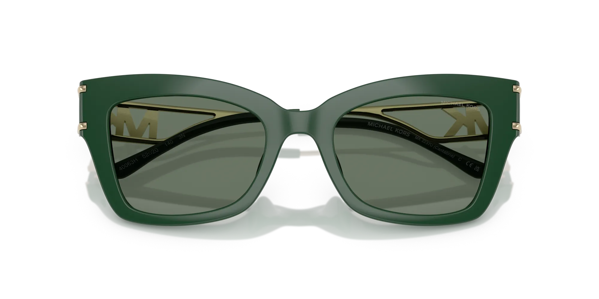 Michael Kors MK2237U CANTABRIA 40063H Occhiali da sole Iniettato Verde Verde Farfalla Normale - immagine 2