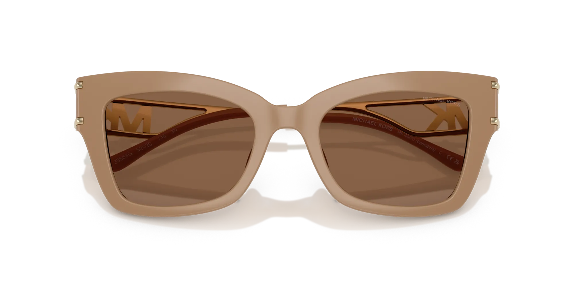 Michael Kors MK2237U CANTABRIA 35553G Occhiali da sole Iniettato Marrone Marrone Farfalla Normale - immagine 2