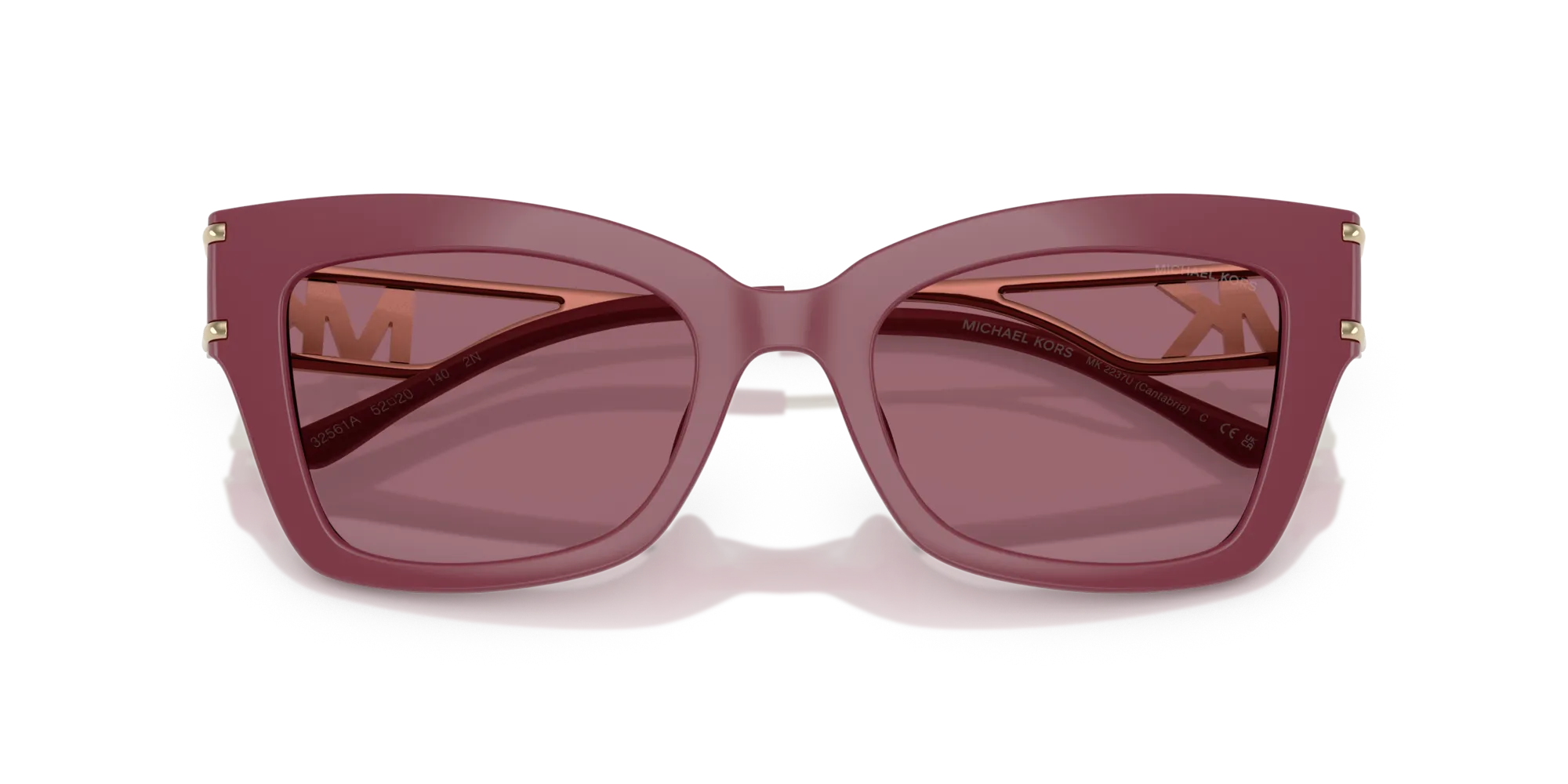 Michael Kors MK2237U CANTABRIA 32561A Occhiali da sole Iniettato Viola Farfalla Normale - immagine 2