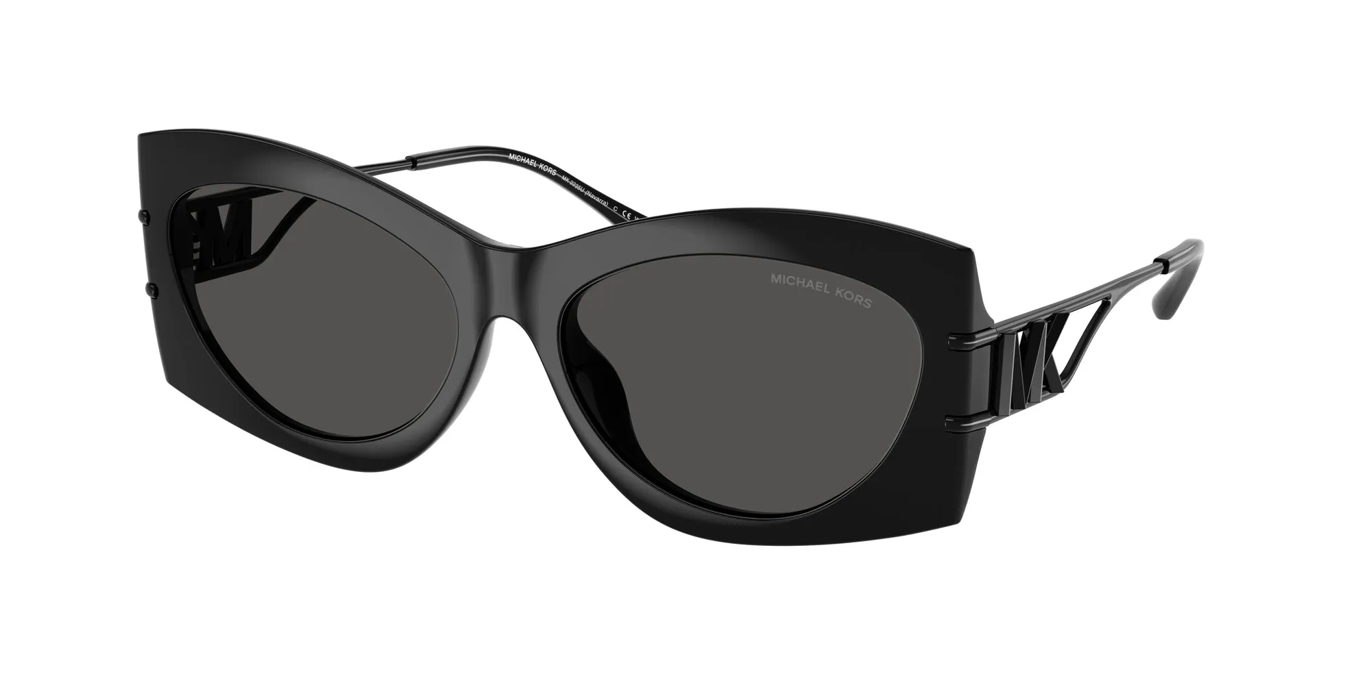 Michael Kors MK2235U NAVARRA 300587 Occhiali da sole Iniettato Nero Grigio Geometrica Normale - immagine 1