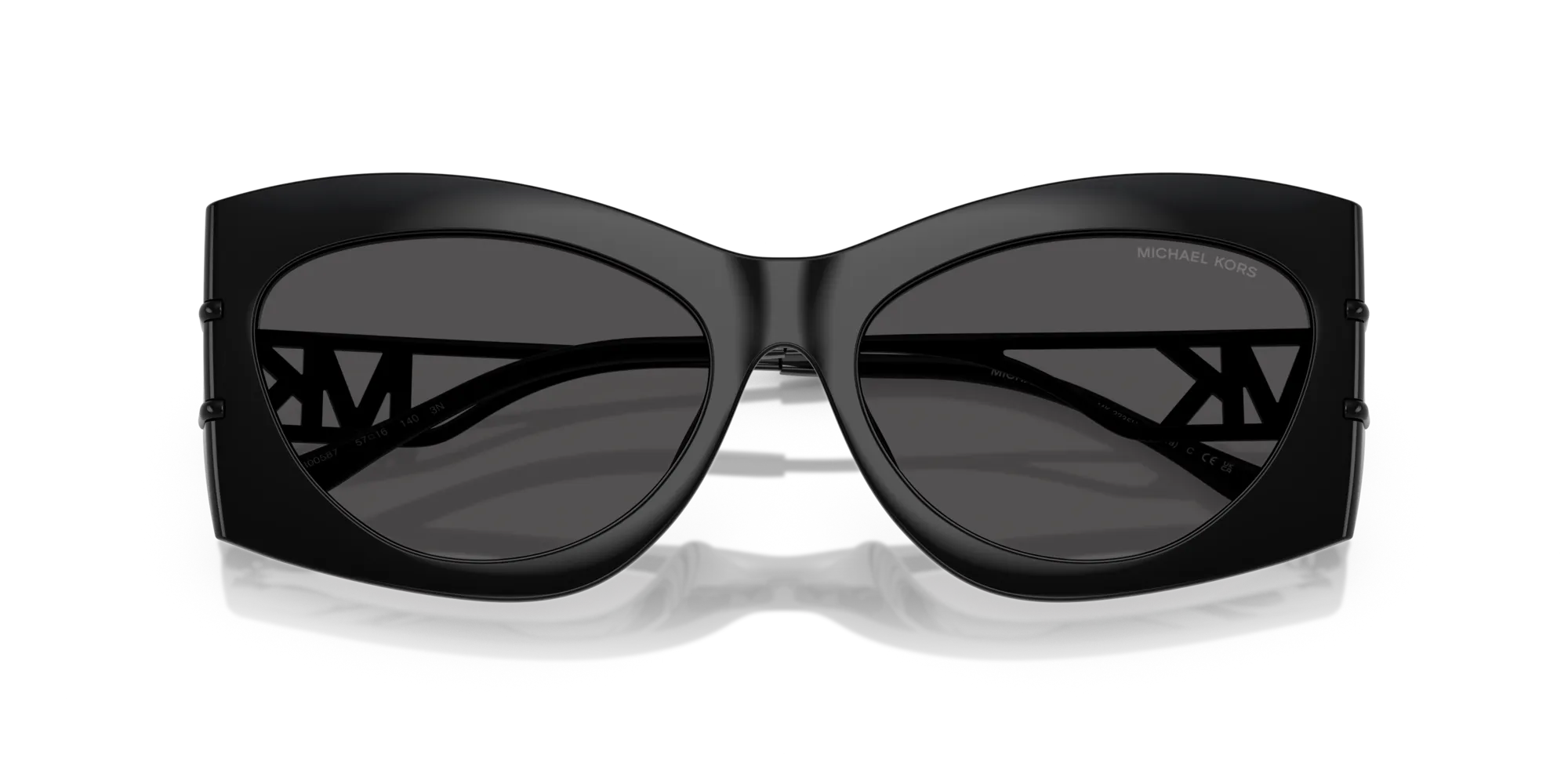 Michael Kors MK2235U NAVARRA 300587 Occhiali da sole Iniettato Nero Grigio Geometrica Normale - immagine 2
