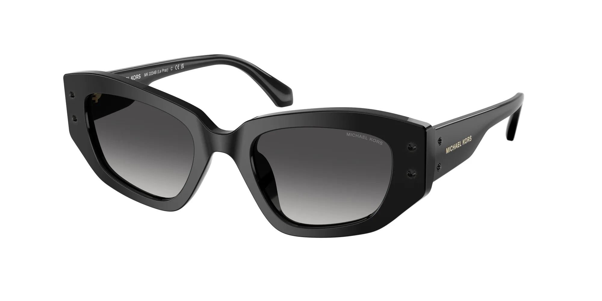 Michael Kors MK2234B LE PRAZ 30058G Occhiali da sole Acetato Nero Grigio Geometrica Normale Sfumato - immagine 1