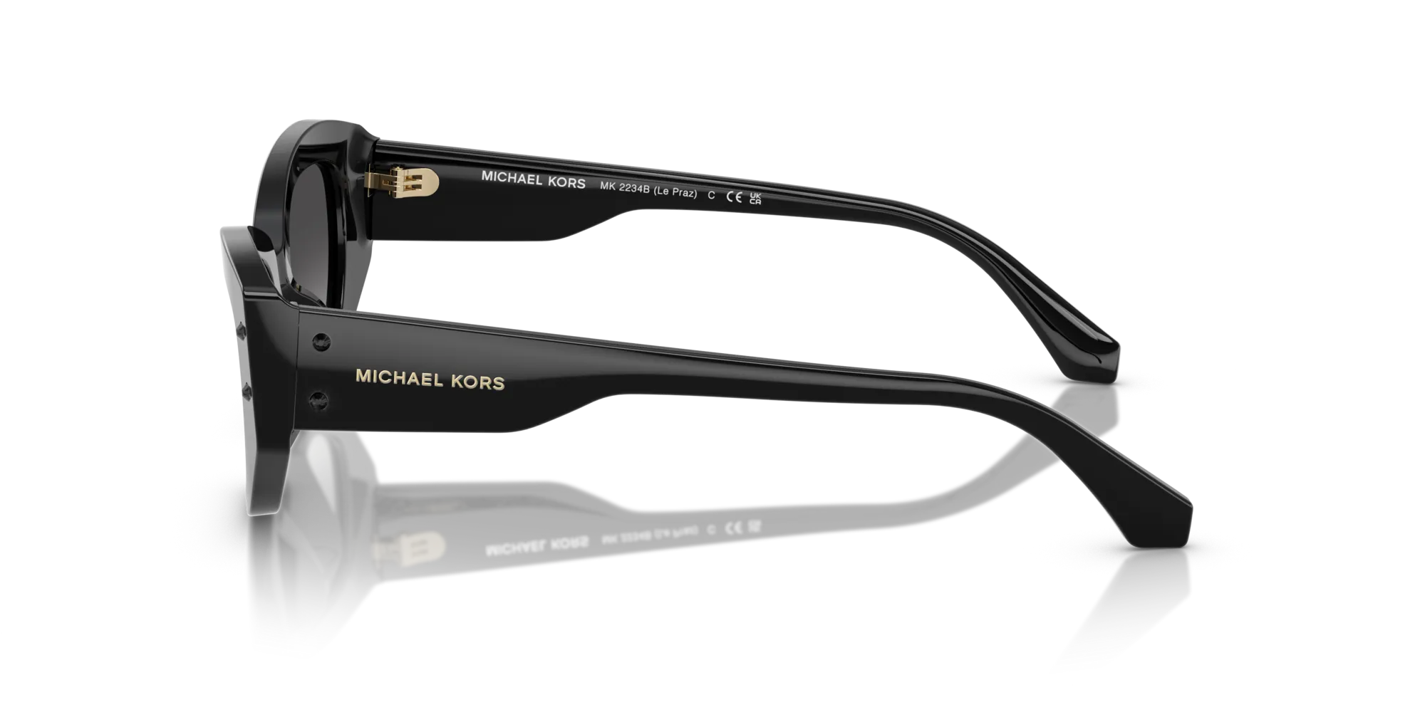 Michael Kors MK2234B LE PRAZ 30058G Occhiali da sole Acetato Nero Grigio Geometrica Normale Sfumato - immagine 4