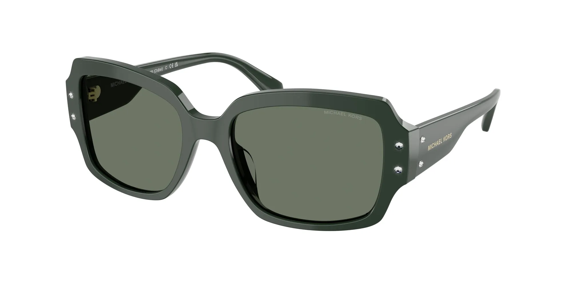 Michael Kors MK2233B CHâTEL 40063H Occhiali da sole Acetato Verde Verde Squadrata Normale - immagine 1