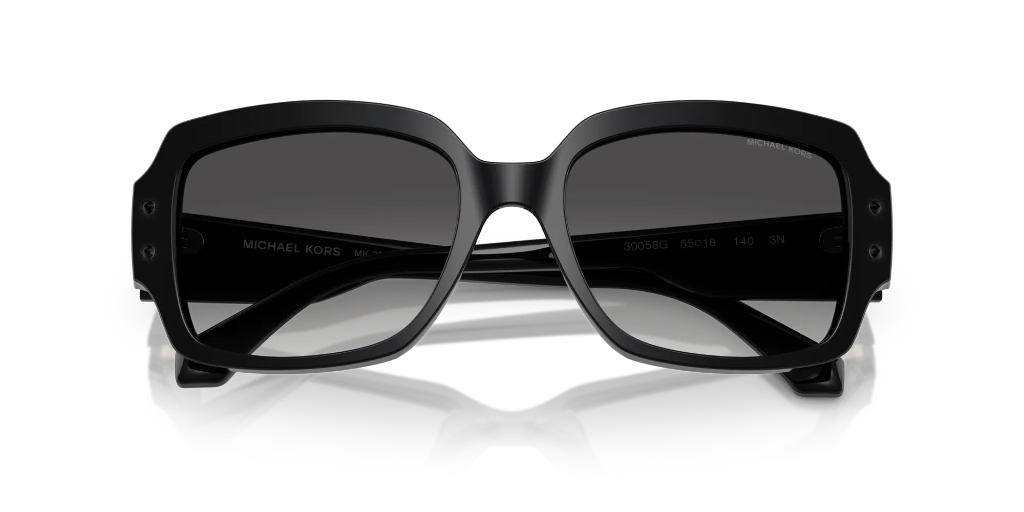 Michael Kors MK2233B CHâTEL 30058G Occhiali da sole Acetato Nero Grigio Squadrata Normale Sfumato - immagine 2