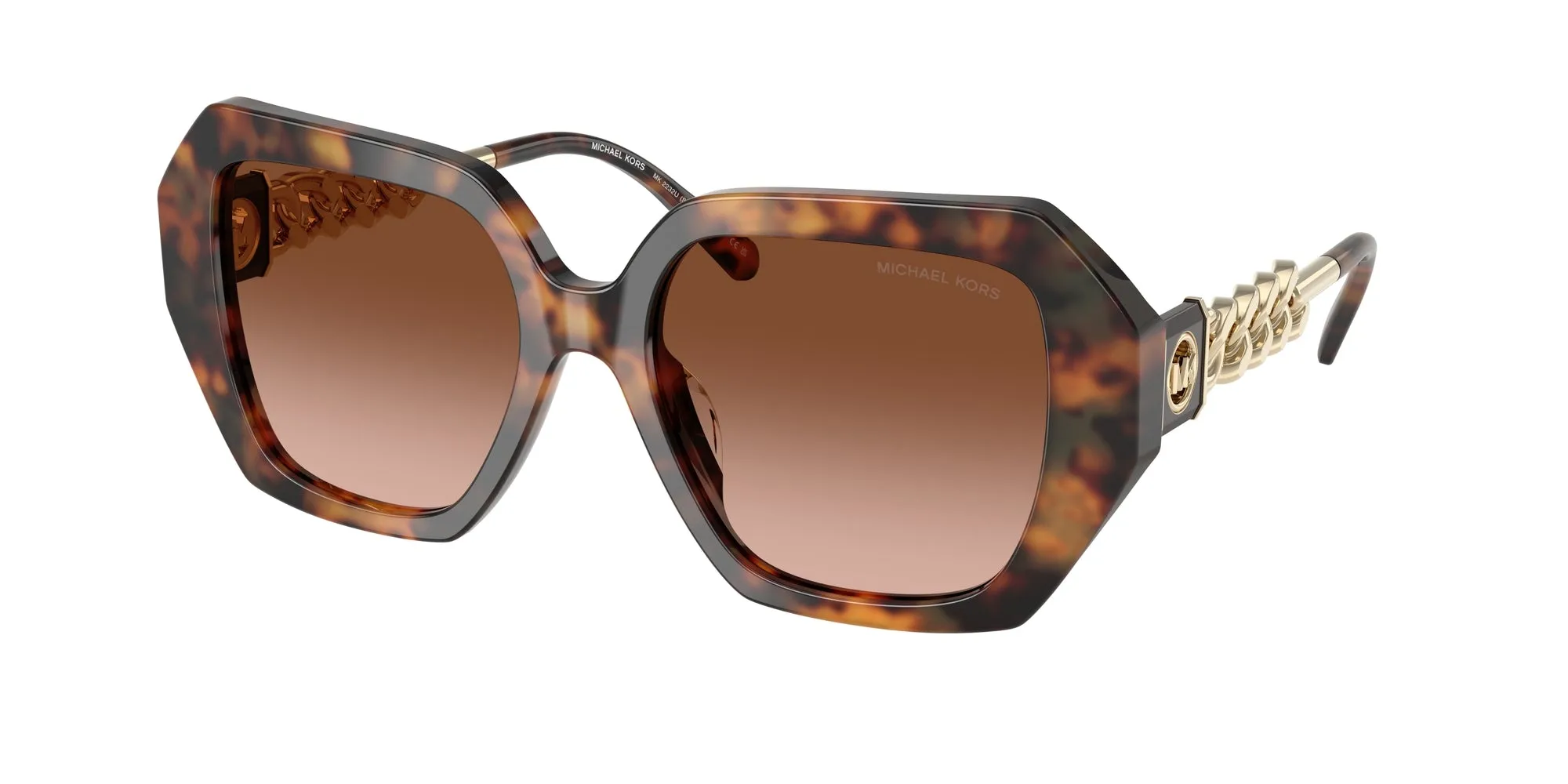 Michael Kors MK2232U SOUTH BEACH 39043B Occhiali da sole Acetato Tartaruga Marrone Squadrata Normale Sfumato - immagine 1