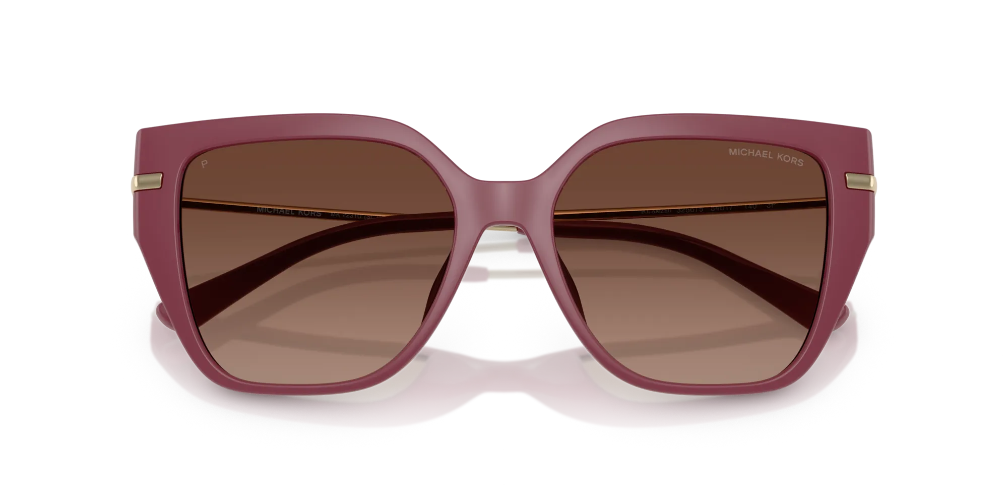 Michael Kors MK2231U ST. BARTHS 3256T5 Occhiali da sole Iniettato Viola Marrone Squadrata Polarizzata Sfumato - immagine 2