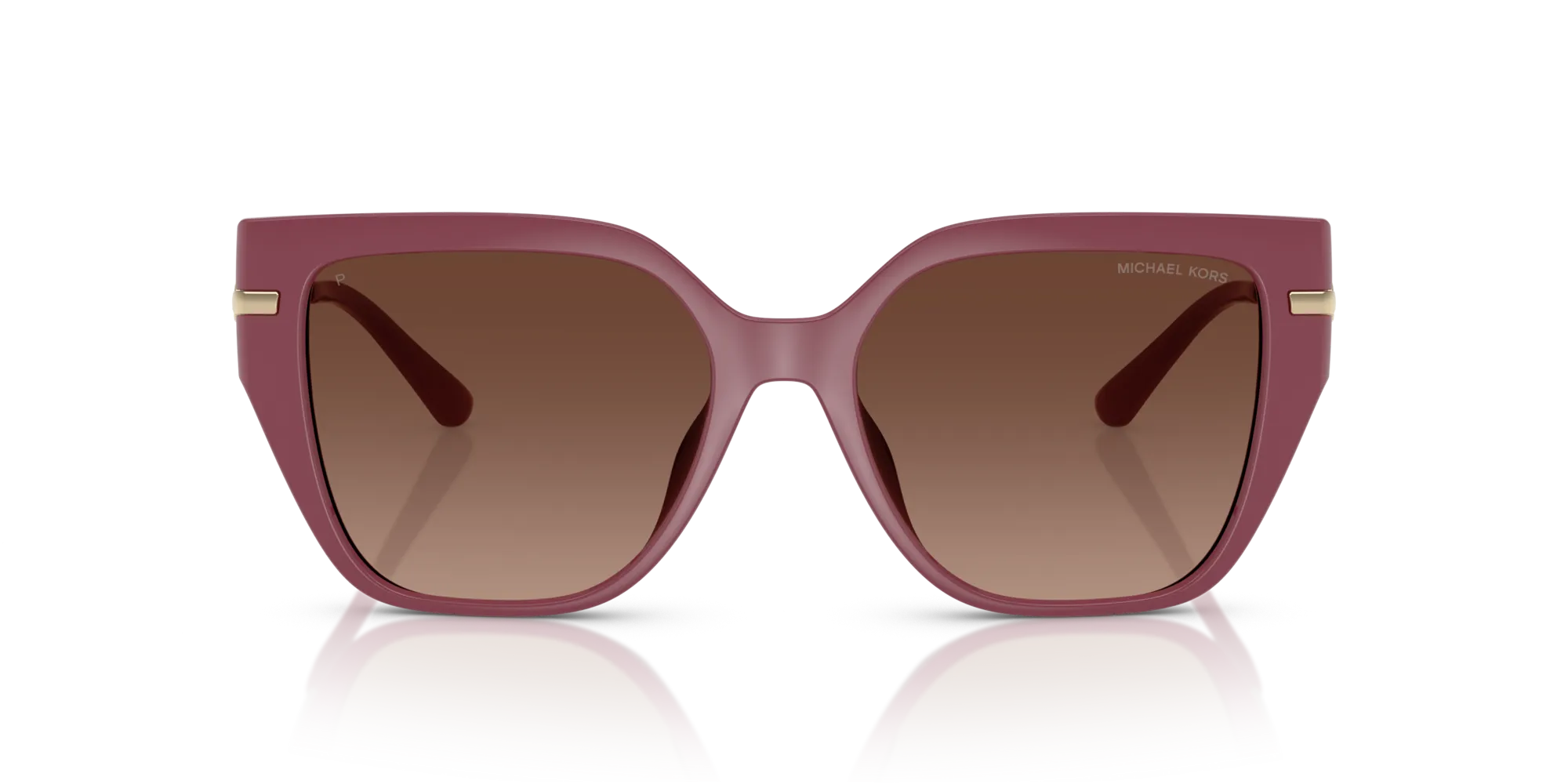 Michael Kors MK2231U ST. BARTHS 3256T5 Occhiali da sole Iniettato Viola Marrone Squadrata Polarizzata Sfumato - immagine 3