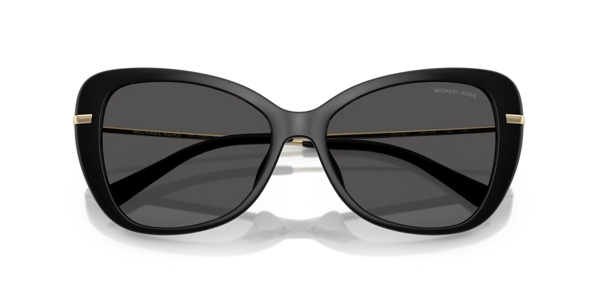 Michael Kors MK2230U SAINT CROIX 300587 Occhiali da sole Iniettato Nero Grigio Farfalla Normale - immagine 2