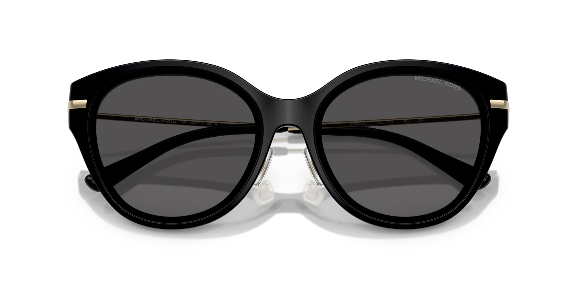 Michael Kors MK2229D TIANJIN 300587 Occhiali da sole Iniettato Nero Grigio Cat Eye Normale - immagine 2