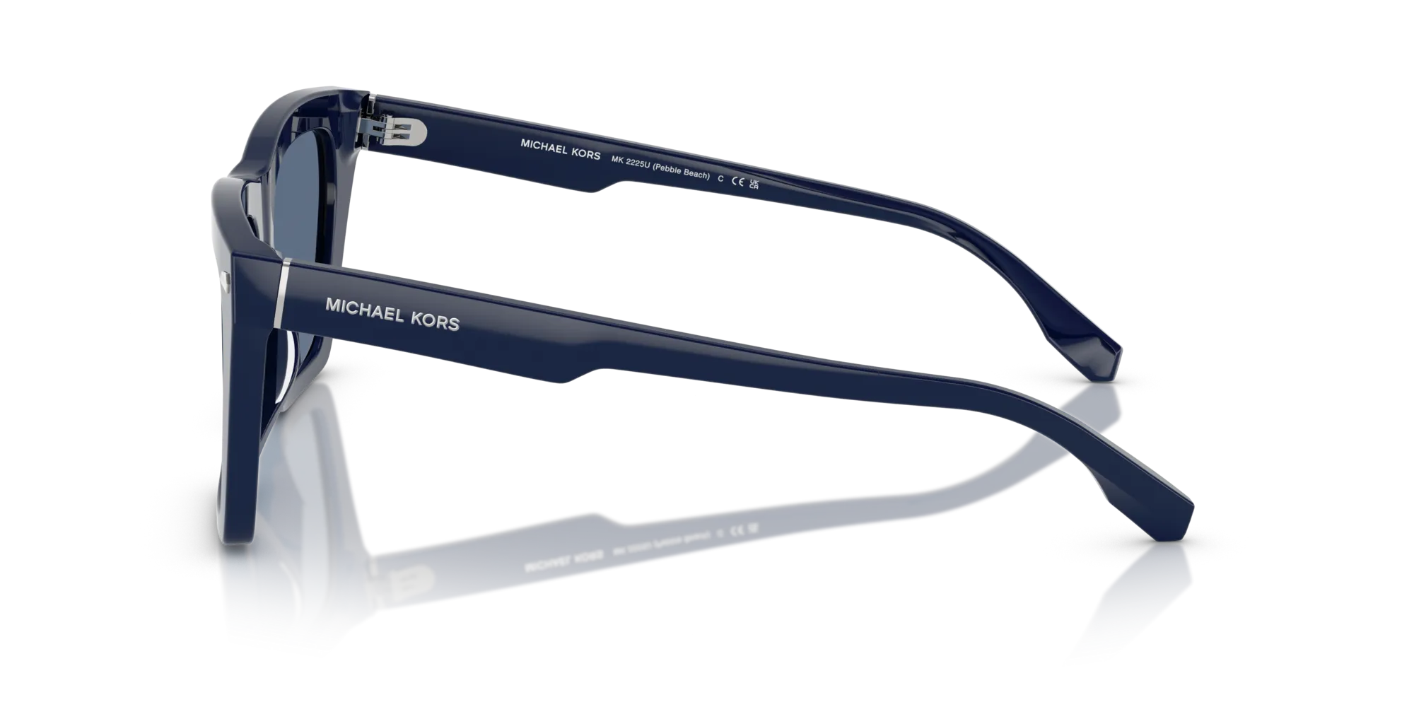 Michael Kors MK2225U PEBBLE BEACH 400980 Occhiali da sole Acetato Blu Blu Squadrata Normale - immagine 4