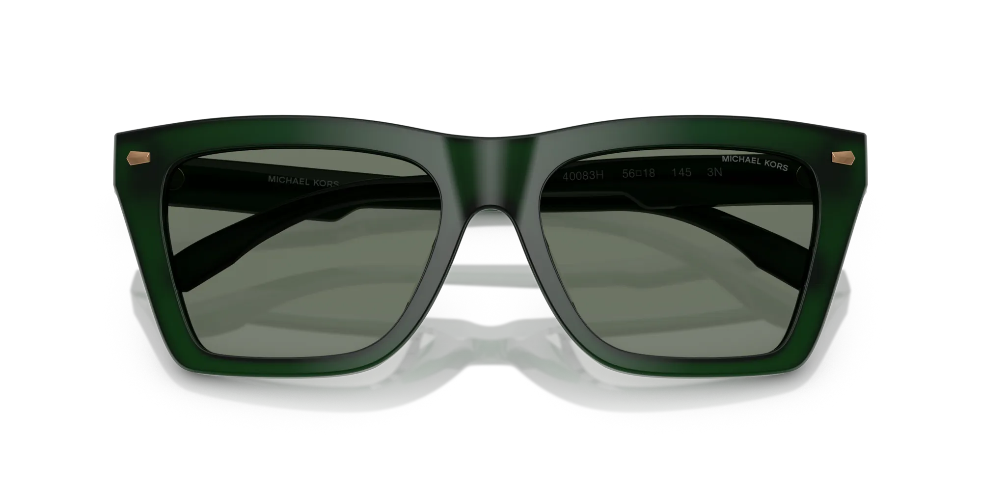 Michael Kors MK2225U PEBBLE BEACH 40083H Occhiali da sole Acetato Verde Verde Squadrata Normale - immagine 2