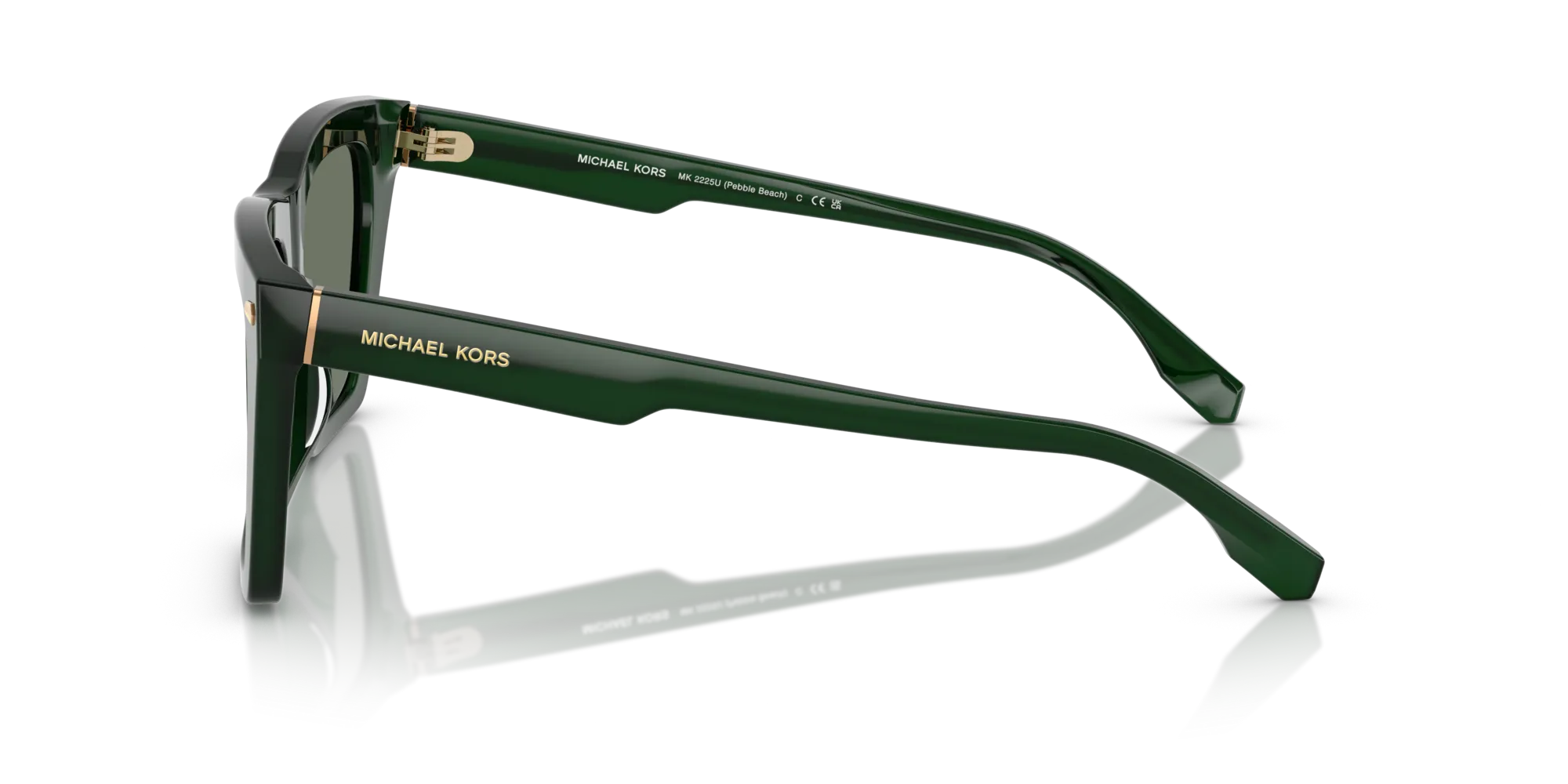 Michael Kors MK2225U PEBBLE BEACH 40083H Occhiali da sole Acetato Verde Verde Squadrata Normale - immagine 4
