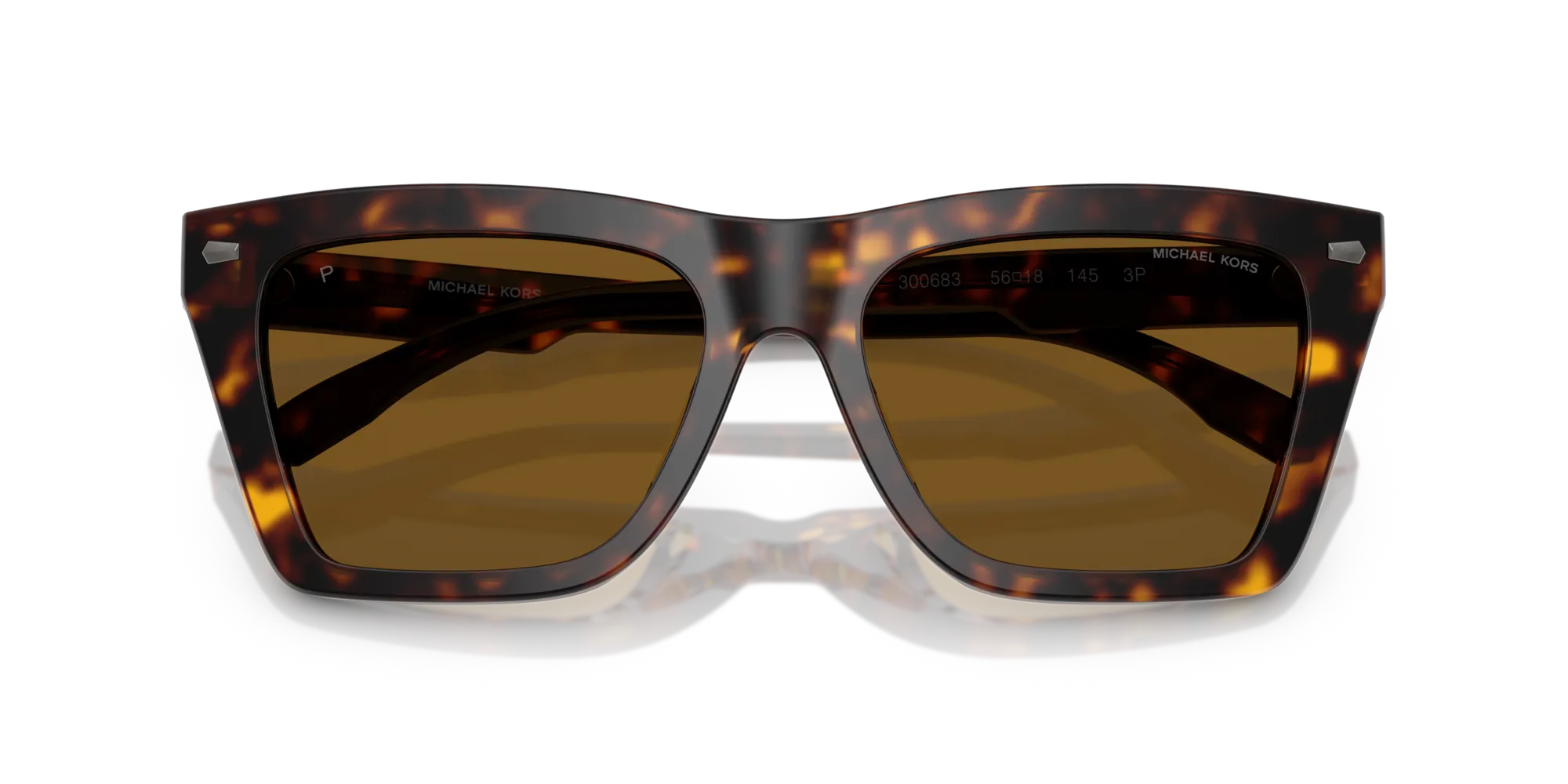 Michael Kors MK2225U PEBBLE BEACH 300683 Occhiali da sole Acetato Tartaruga Squadrata Polarizzata - immagine 2