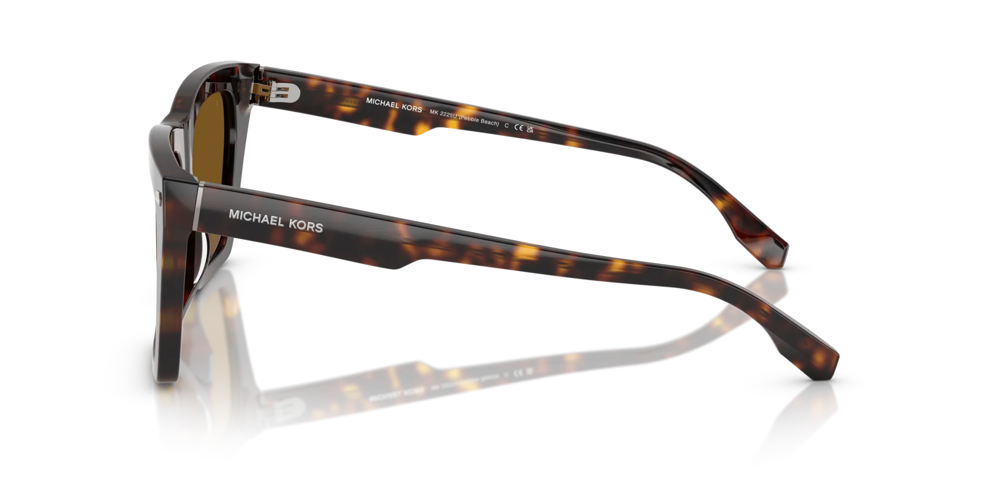 Michael Kors MK2225U PEBBLE BEACH 300683 Occhiali da sole Acetato Tartaruga Squadrata Polarizzata - immagine 4