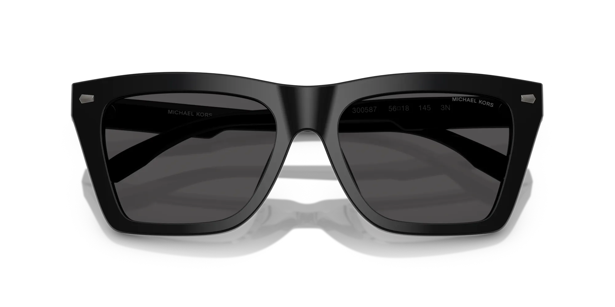 Michael Kors MK2225U PEBBLE BEACH 300587 Occhiali da sole Acetato Nero Grigio Squadrata Normale - immagine 2
