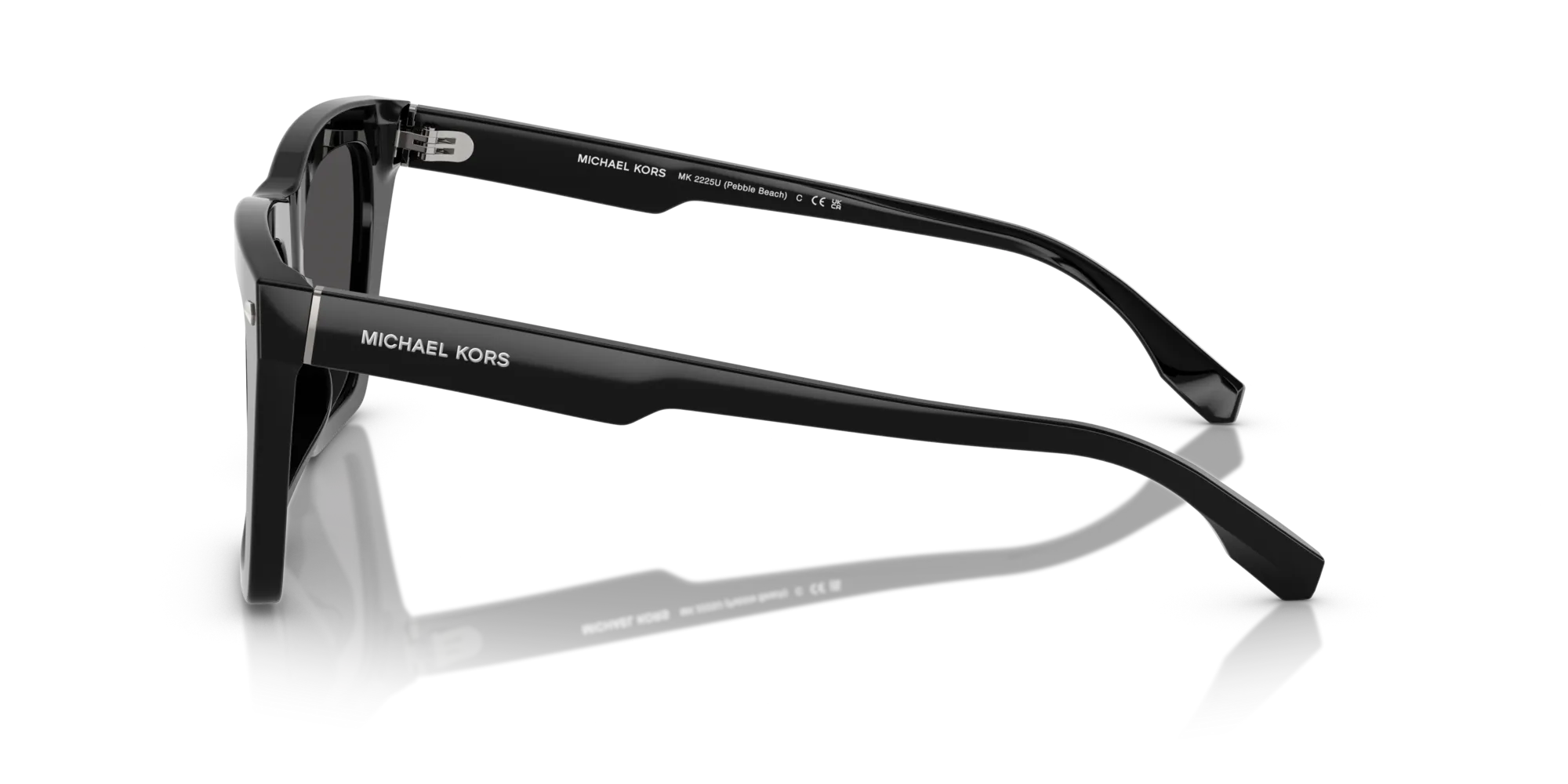 Michael Kors MK2225U PEBBLE BEACH 300587 Occhiali da sole Acetato Nero Grigio Squadrata Normale - immagine 4