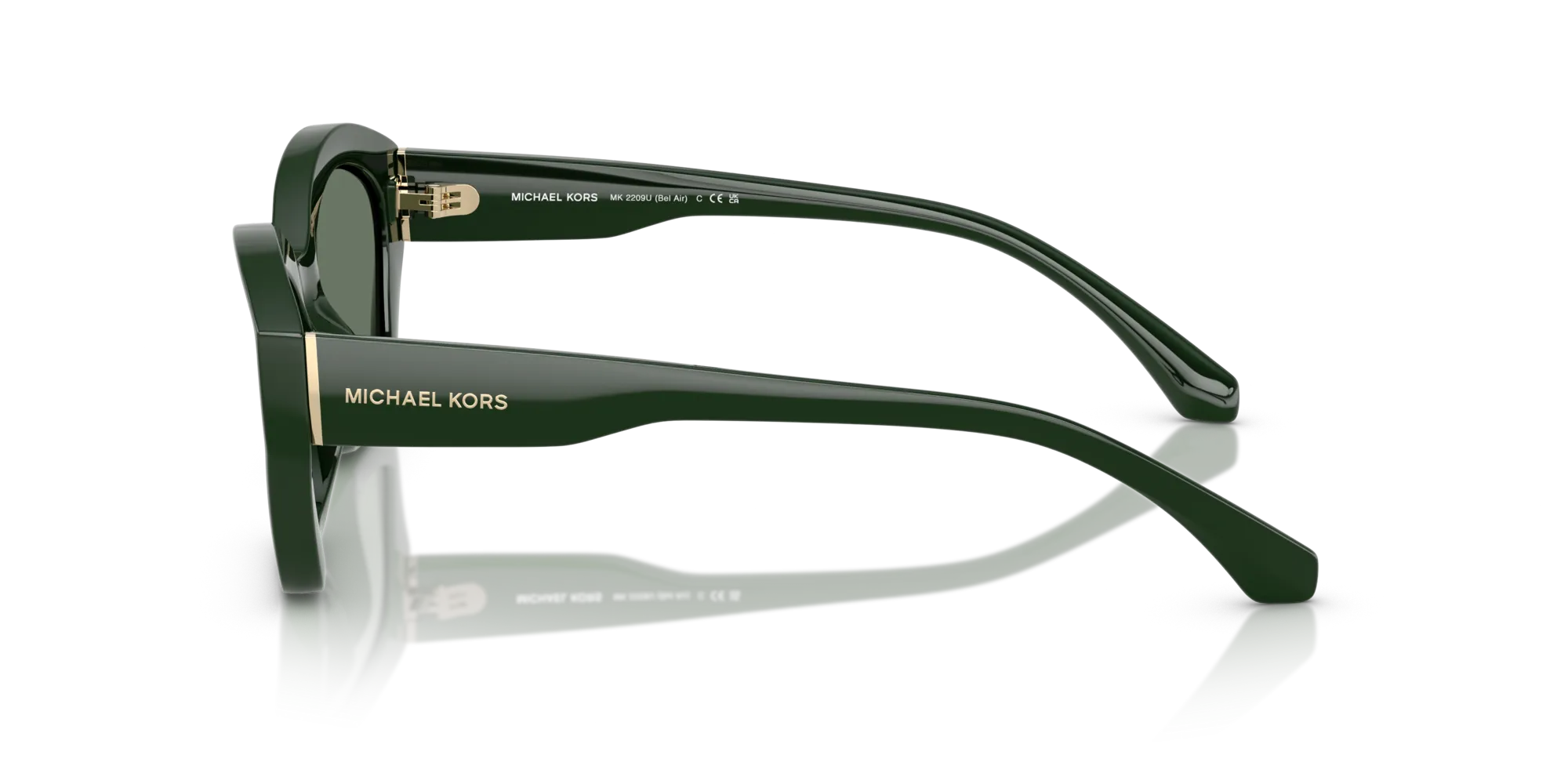 Michael Kors MK2209U BEL AIR 40063H Occhiali da sole Iniettato Verde Verde Geometrica Normale - immagine 4