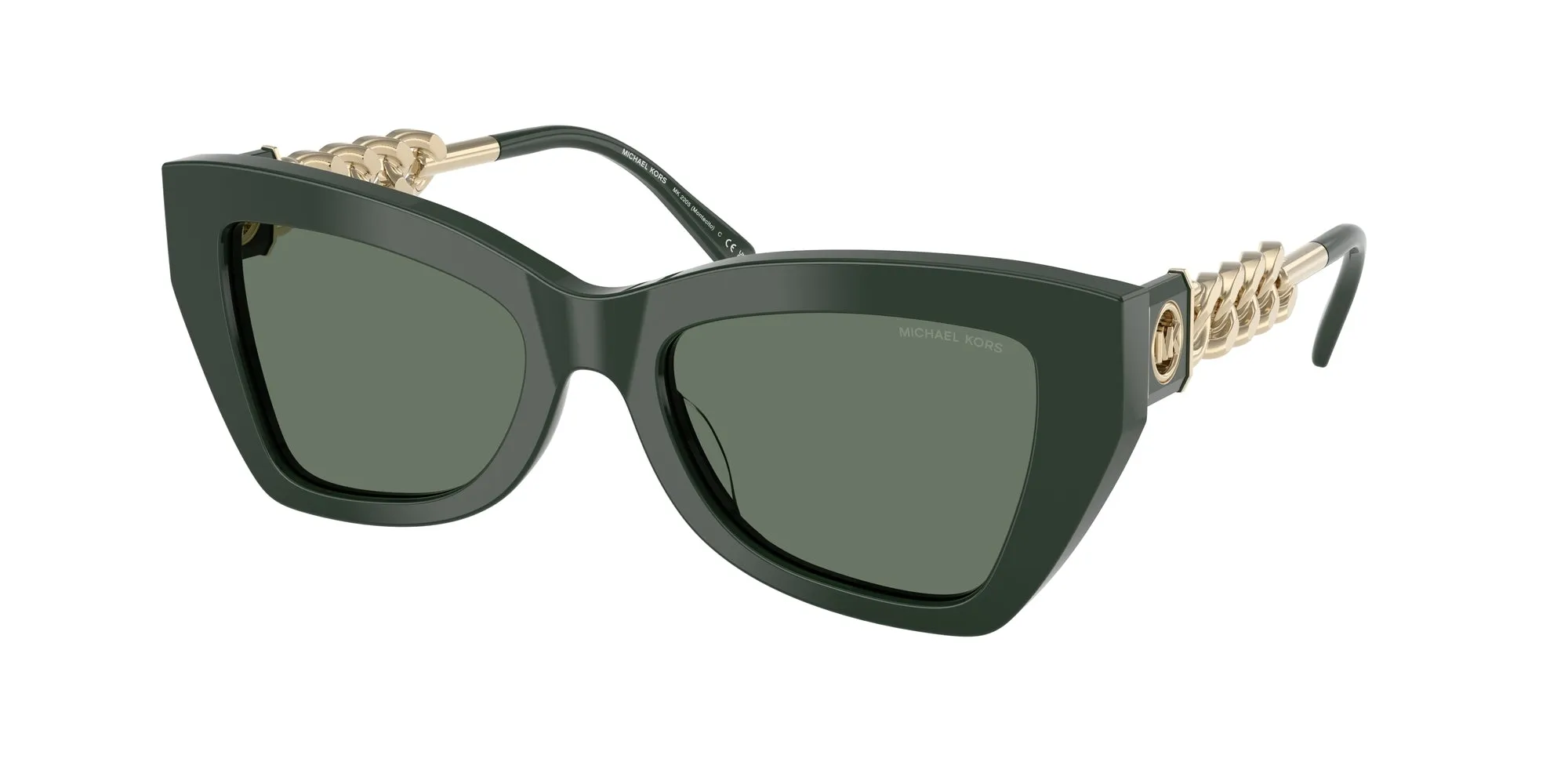 Michael Kors MK2205 MONTECITO 40063H Occhiali da sole Acetato Verde Verde Cat Eye Normale - immagine 1