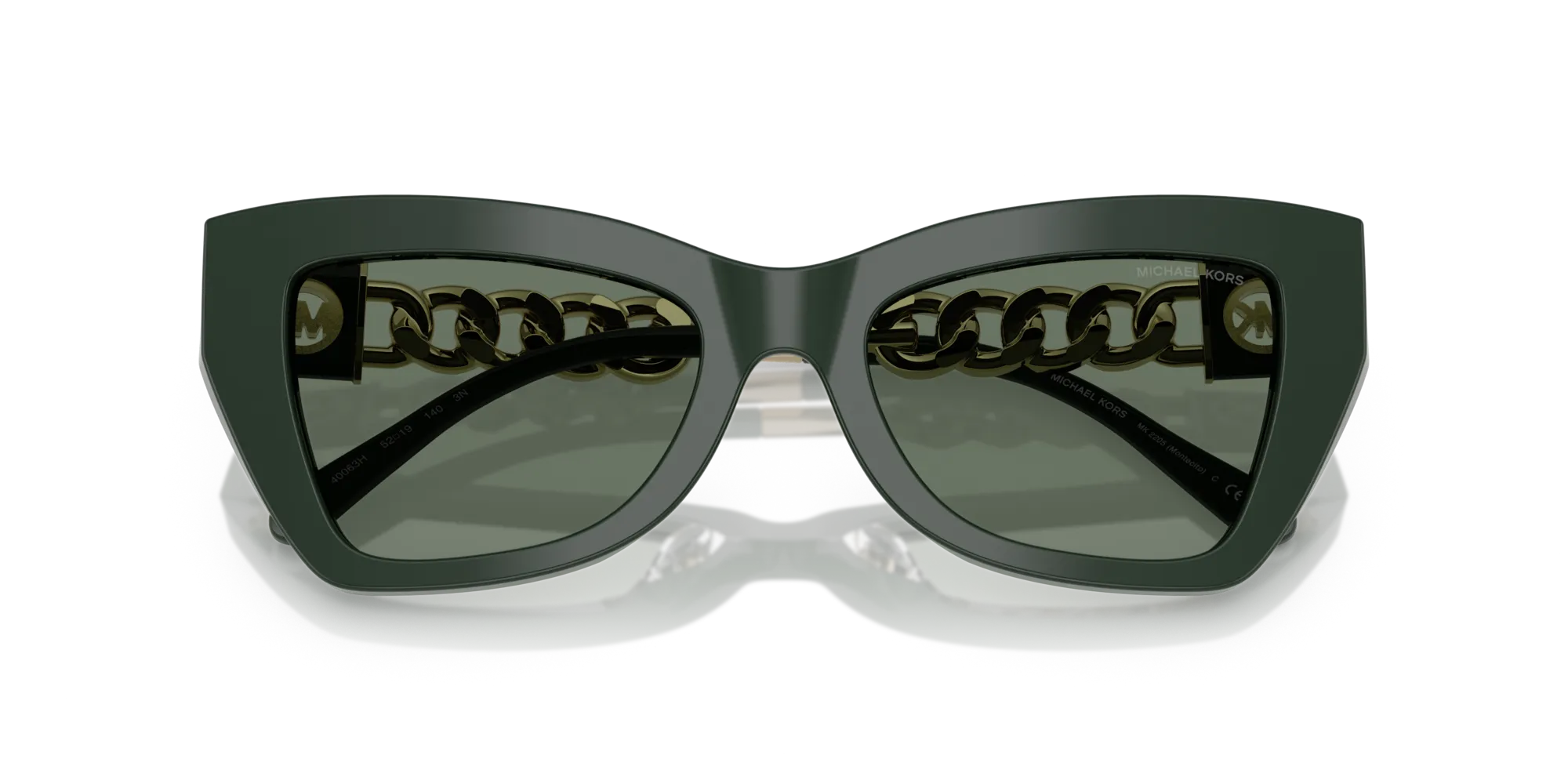Michael Kors MK2205 MONTECITO 40063H Occhiali da sole Acetato Verde Verde Cat Eye Normale - immagine 2