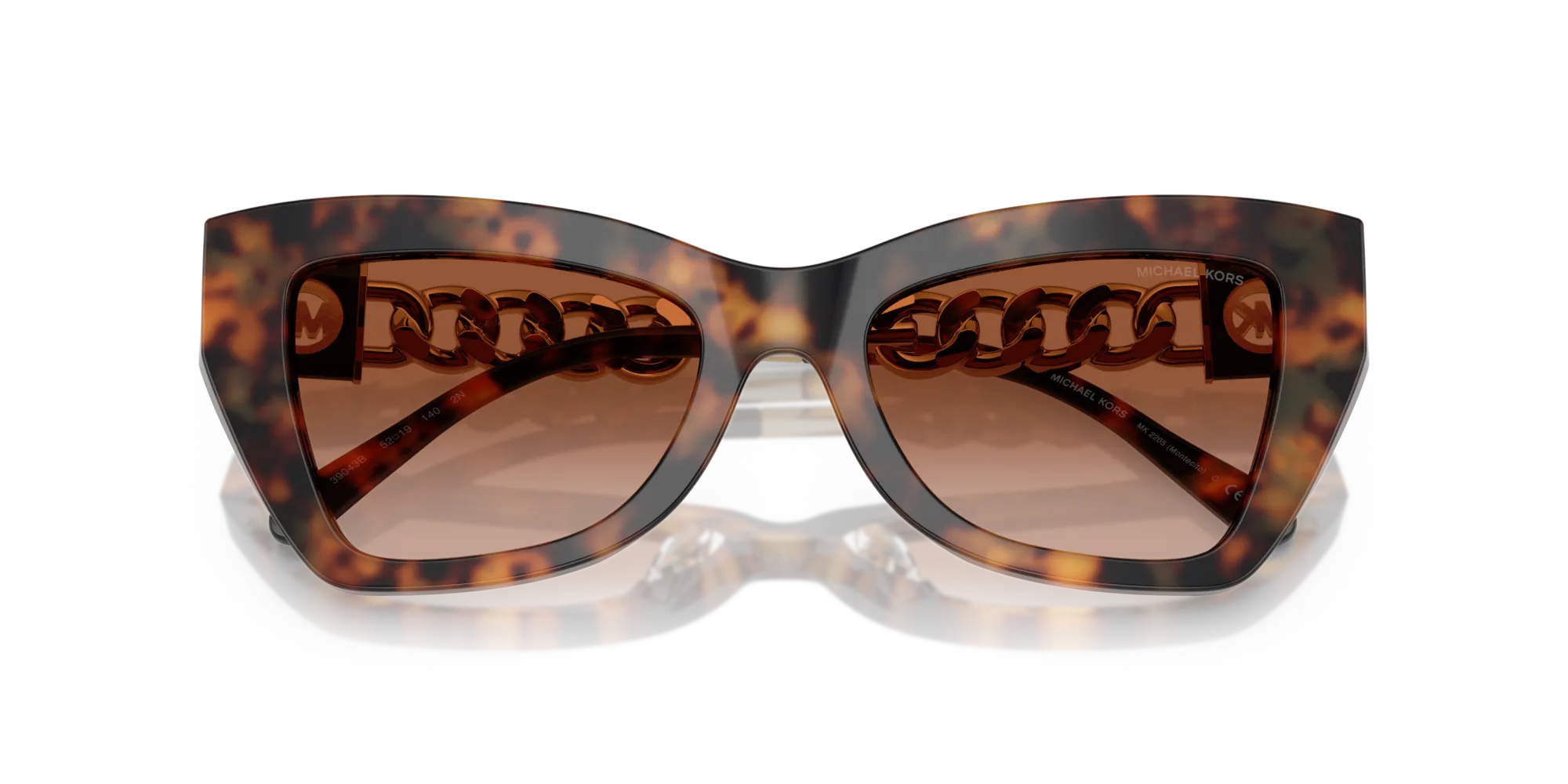 Michael Kors MK2205 MONTECITO 39043B Occhiali da sole Acetato Tartaruga Marrone Cat Eye Normale Sfumato - immagine 2