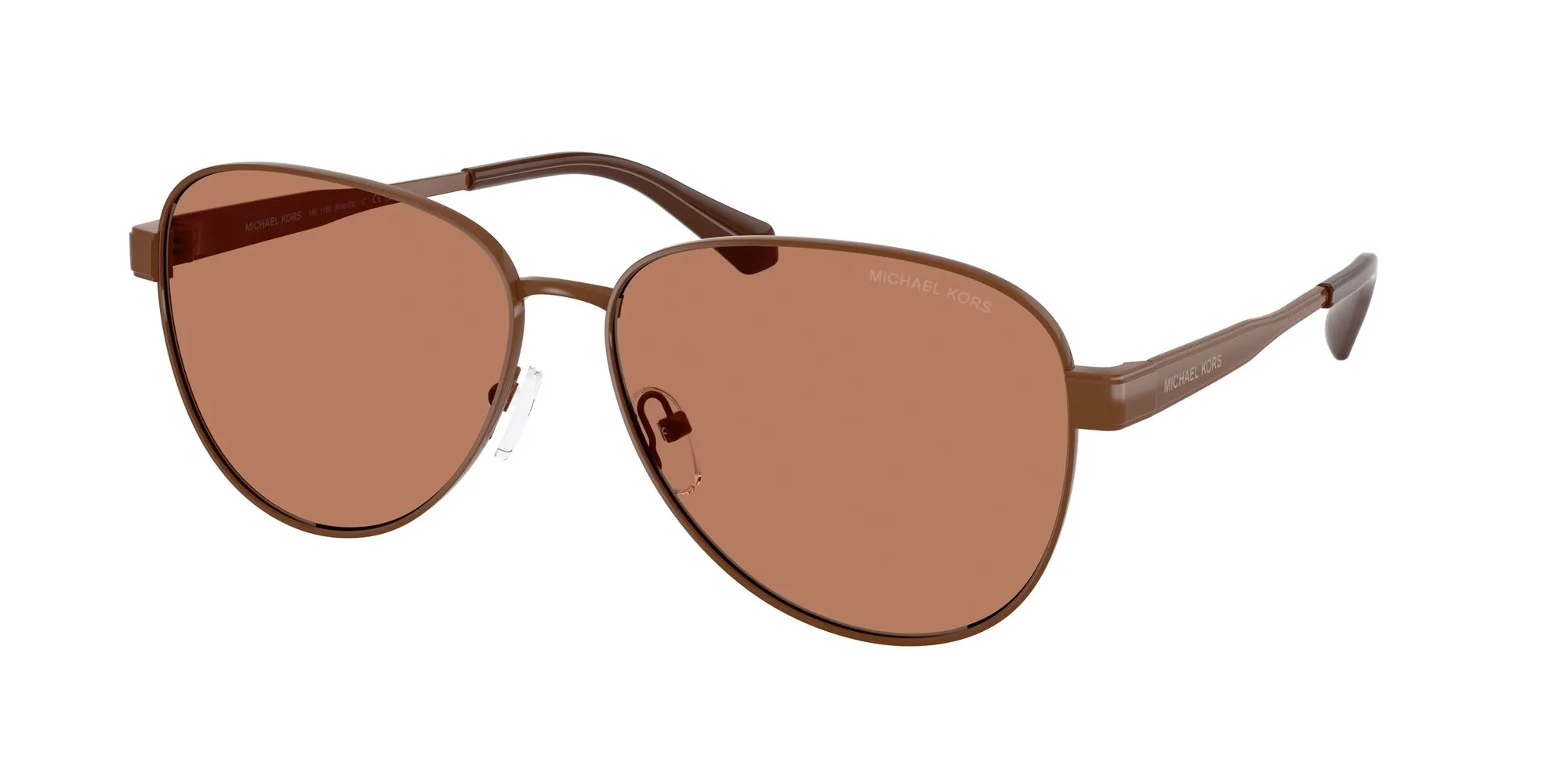 Michael Kors MK1160 BIARRITZ 1902/3 Occhiali da sole Metallo Marrone Pilot Normale - immagine 1