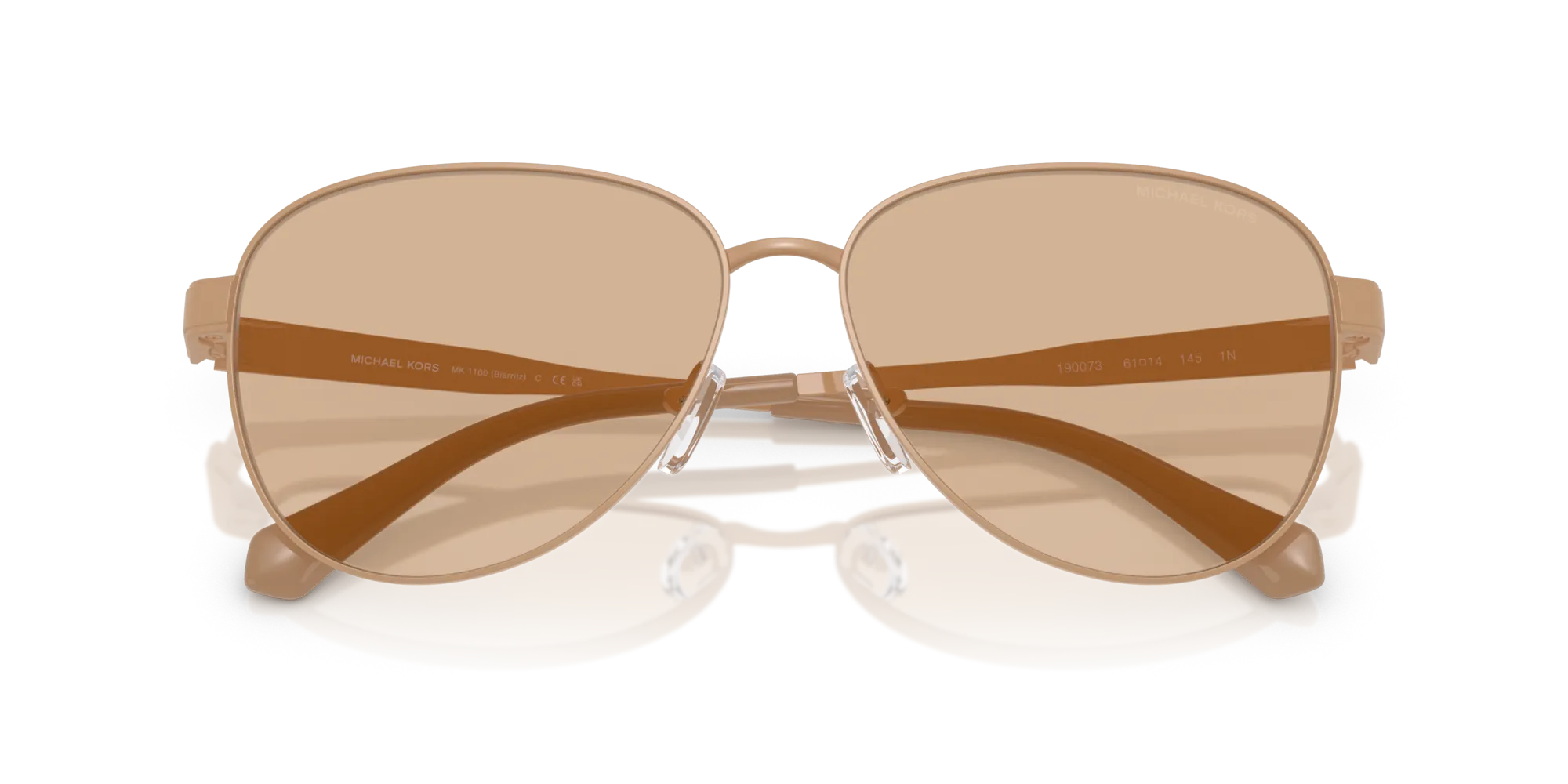 Michael Kors MK1160 BIARRITZ 190073 Occhiali da sole Metallo Marrone Pilot Normale - immagine 2