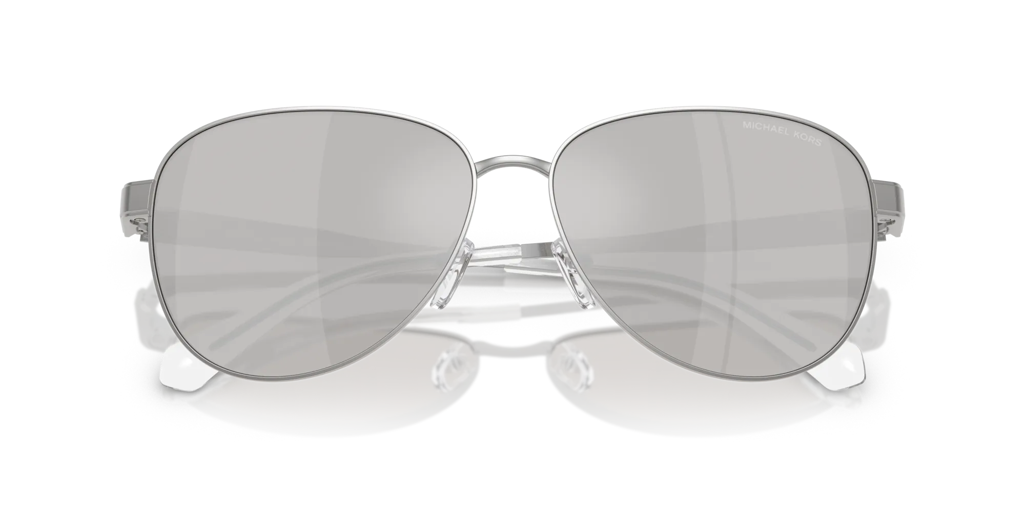 Michael Kors MK1160 BIARRITZ 18936G Occhiali da sole Metallo Argento Argento Pilot Specchiate - immagine 2