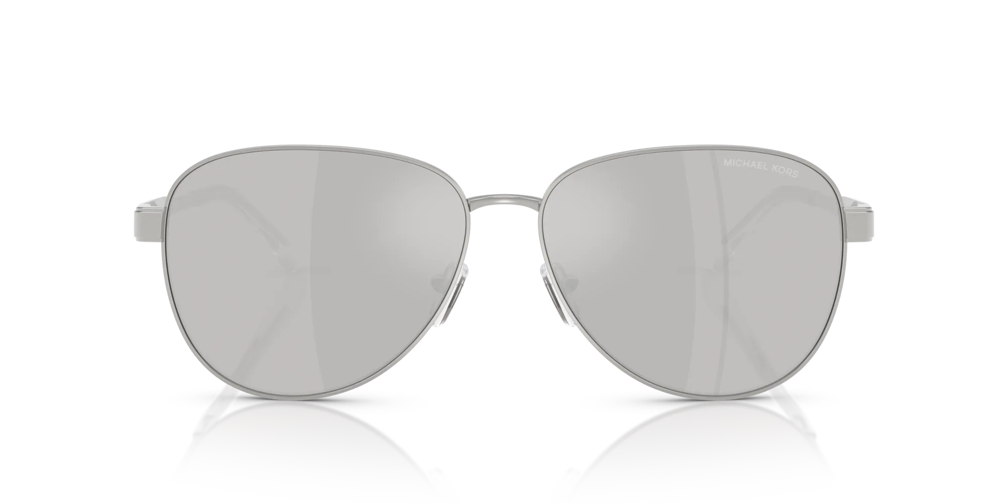 Michael Kors MK1160 BIARRITZ 18936G Occhiali da sole Metallo Argento Argento Pilot Specchiate - immagine 3