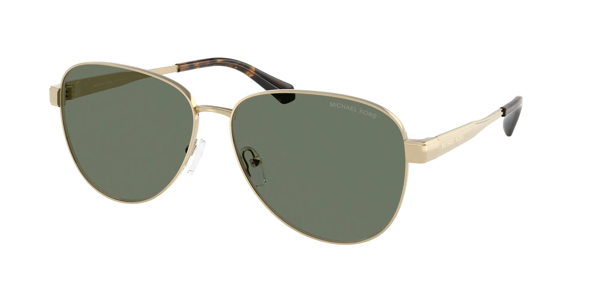 Michael Kors MK1160 BIARRITZ 10143H Occhiali da sole Metallo Oro Verde Pilot Normale - immagine 1