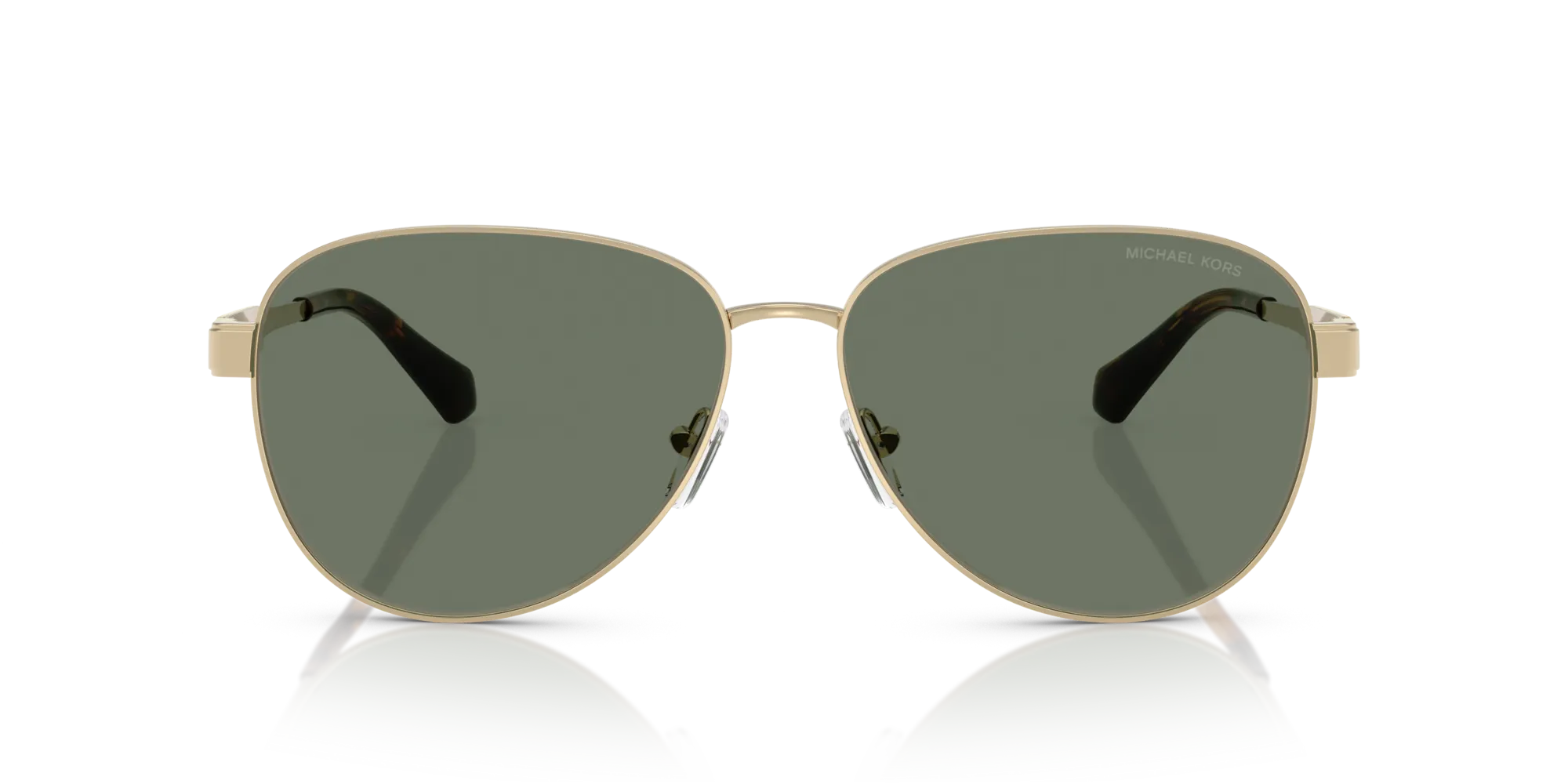 Michael Kors MK1160 BIARRITZ 10143H Occhiali da sole Metallo Oro Verde Pilot Normale - immagine 3