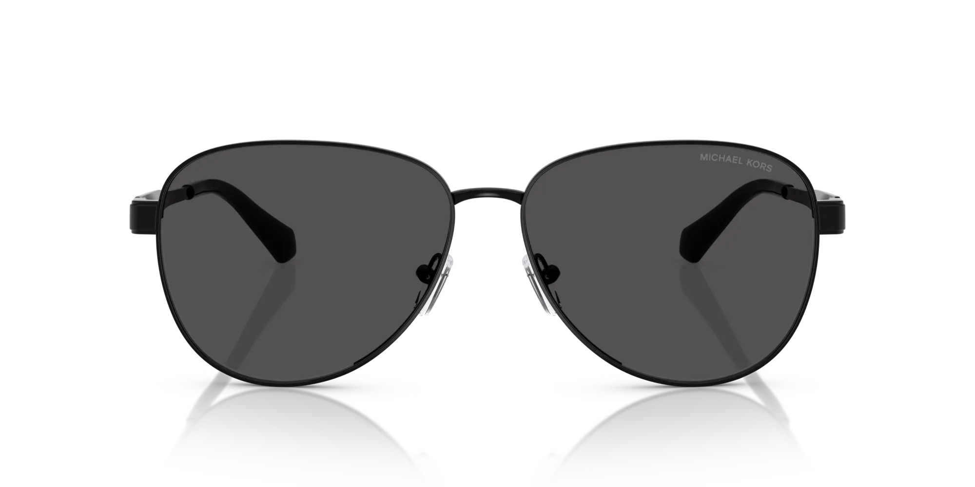 Michael Kors MK1160 BIARRITZ 100587 Occhiali da sole Metallo Nero Grigio Pilot Normale - immagine 3