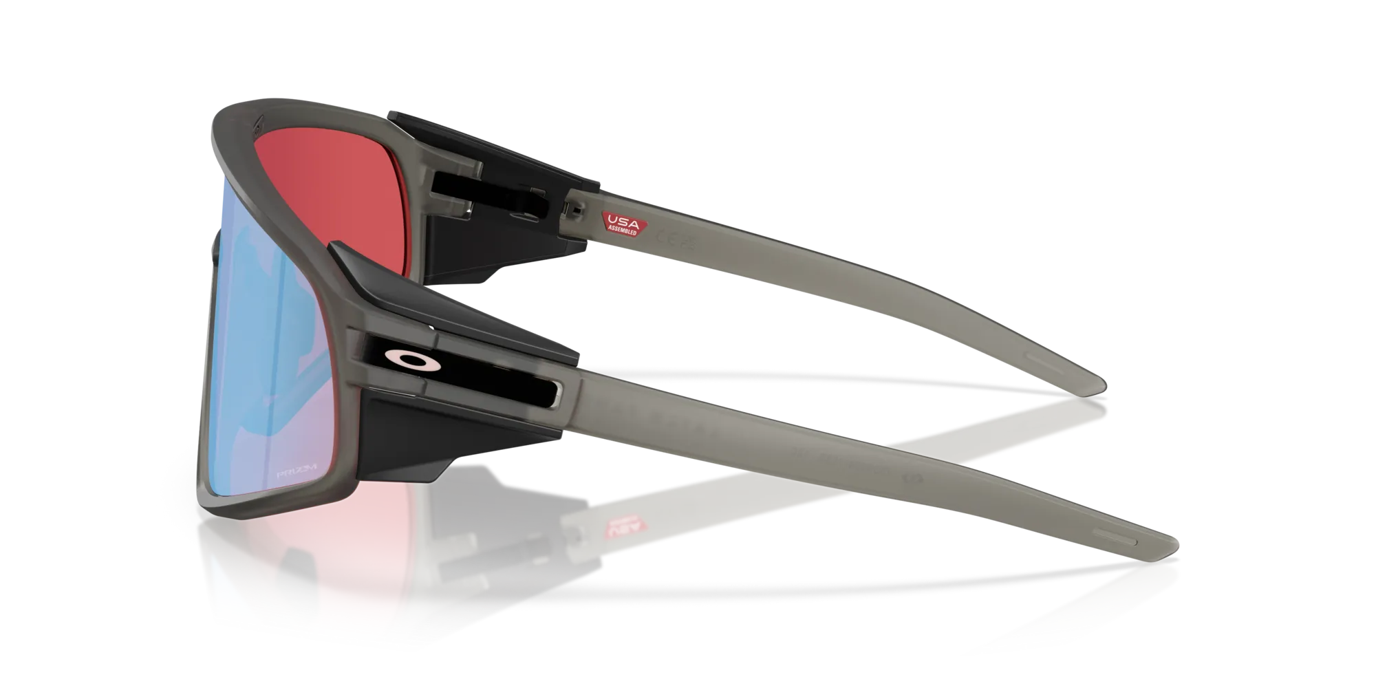 Oakley OO9404 LATCH PANEL 940412 Occhiali da sole O_Matter Grigio Rosso Maschera Normale - immagine 4